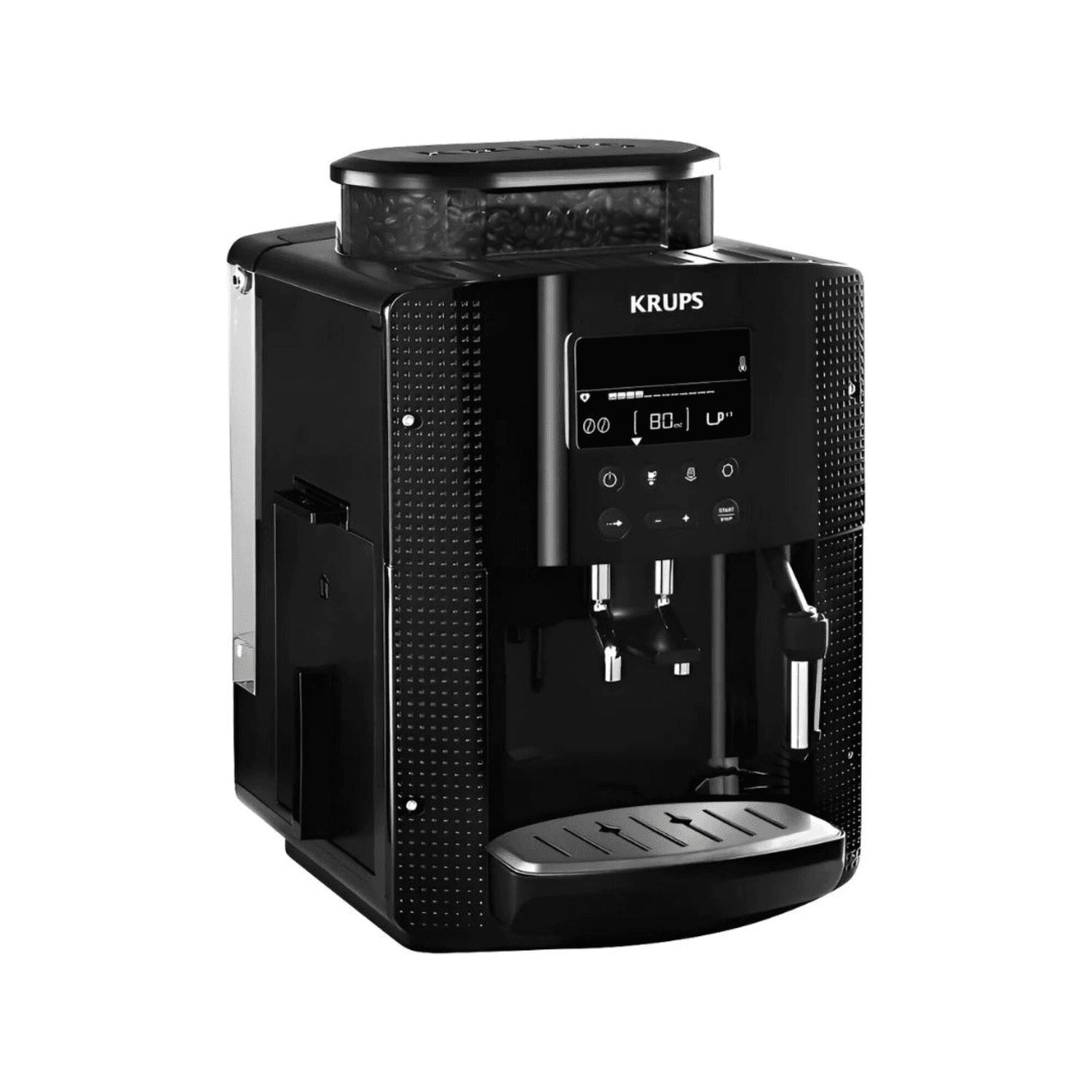Cafetera superautomática Krups Essential Digital EA815070 negra con pantalla LCD