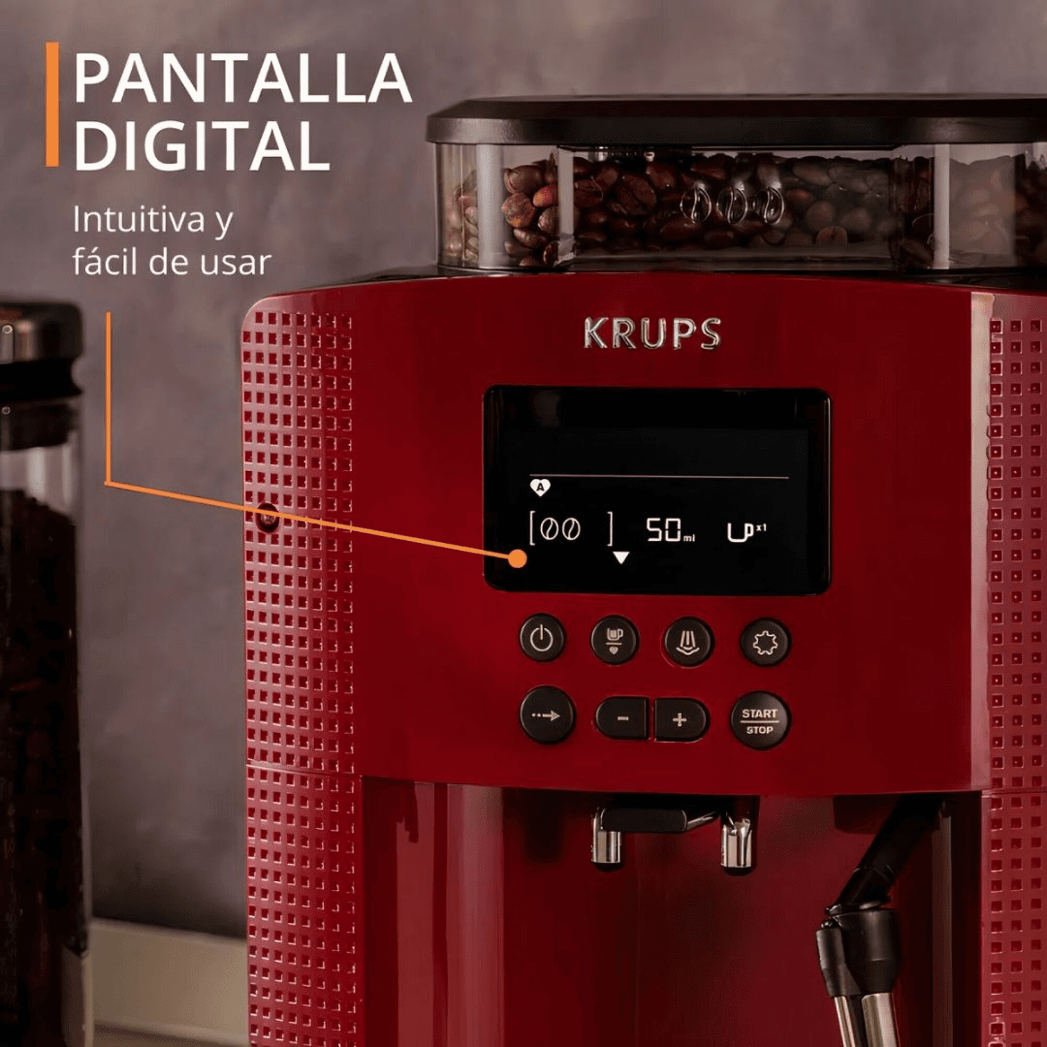 Pantalla LCD de la cafetera Krups EA816570
