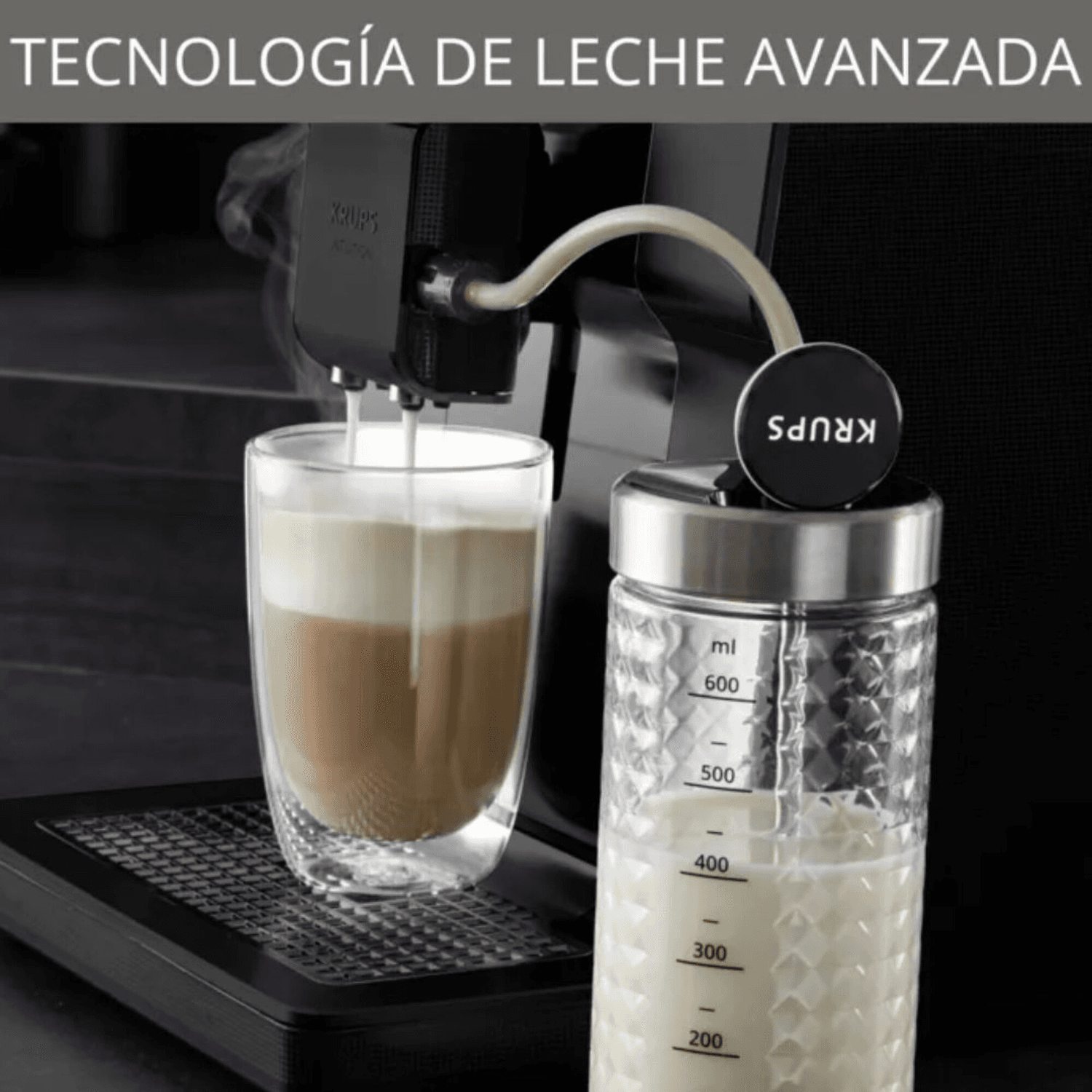 Jarra de leche y boquilla de la cafetera Krups EA875U10