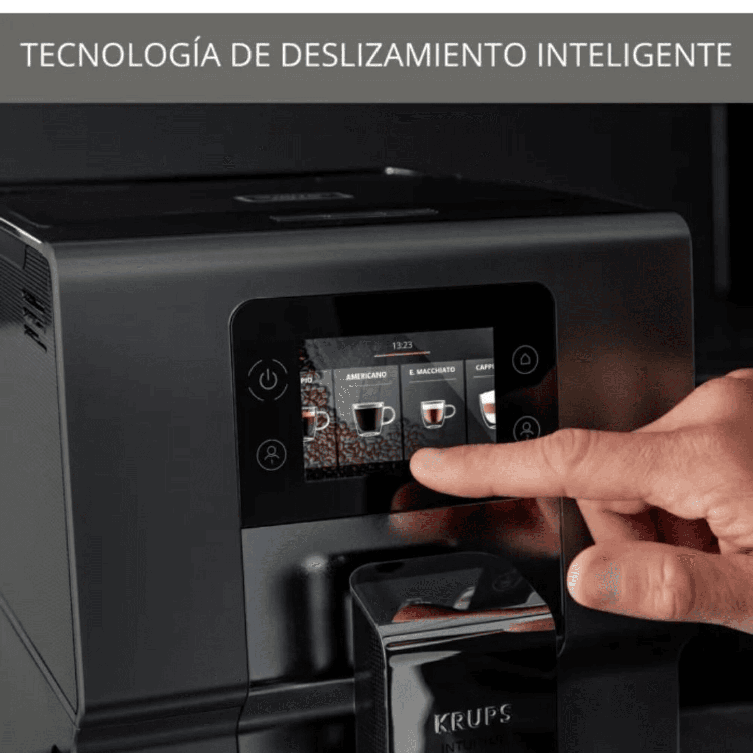 Pantalla táctil a color de la cafetera Krups EA875U10