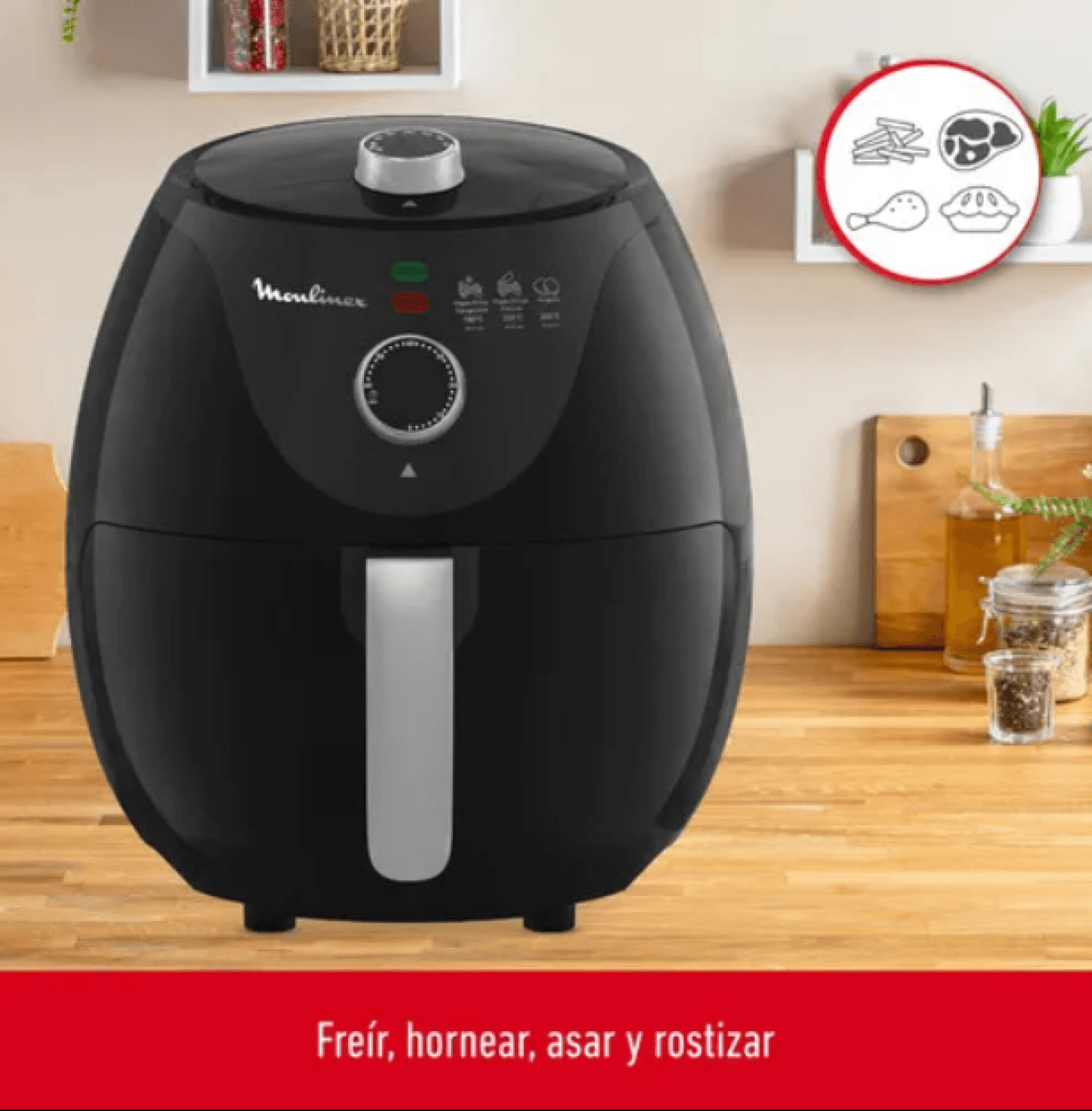 Freidora de aire Moulinex EZ122858 en una cocina