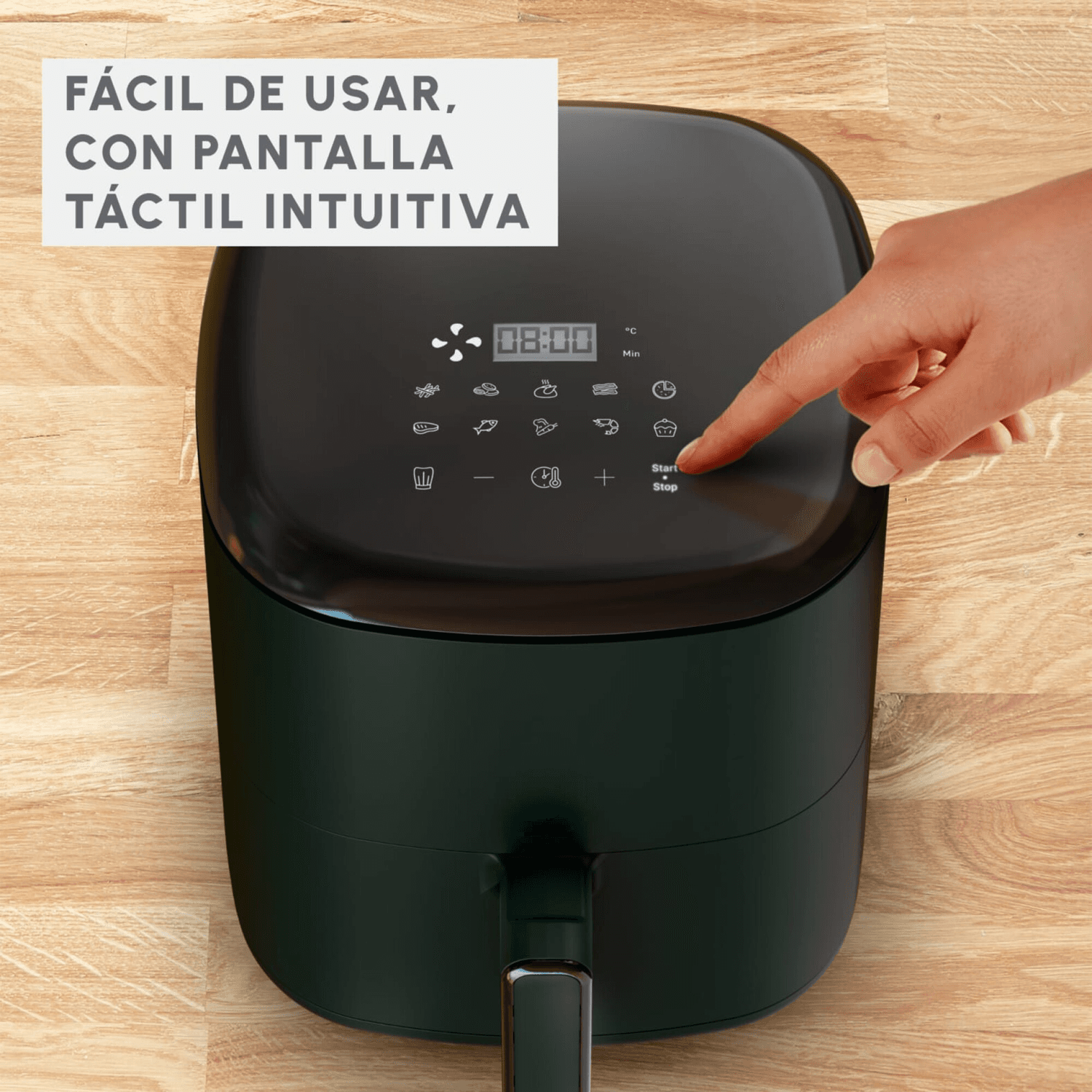 Pantalla táctil de la freidora de aire Moulinex EZ245320