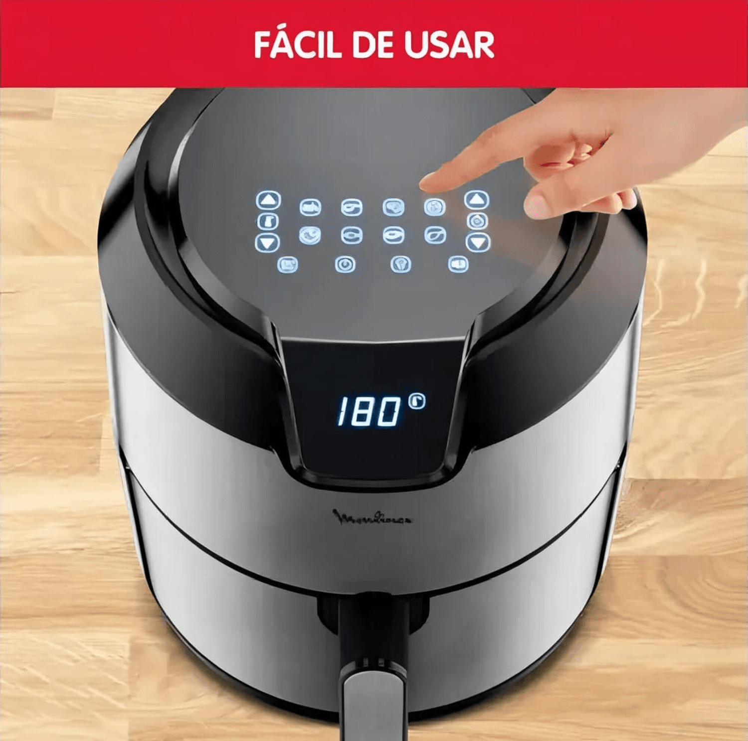 Panel táctil de la freidora de aire Moulinex EZ401D10