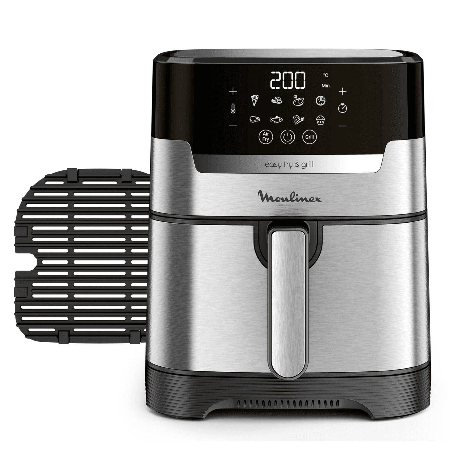 Freidora de aire Moulinex Easy Fry & Grill EZ505D10 con su parrilla