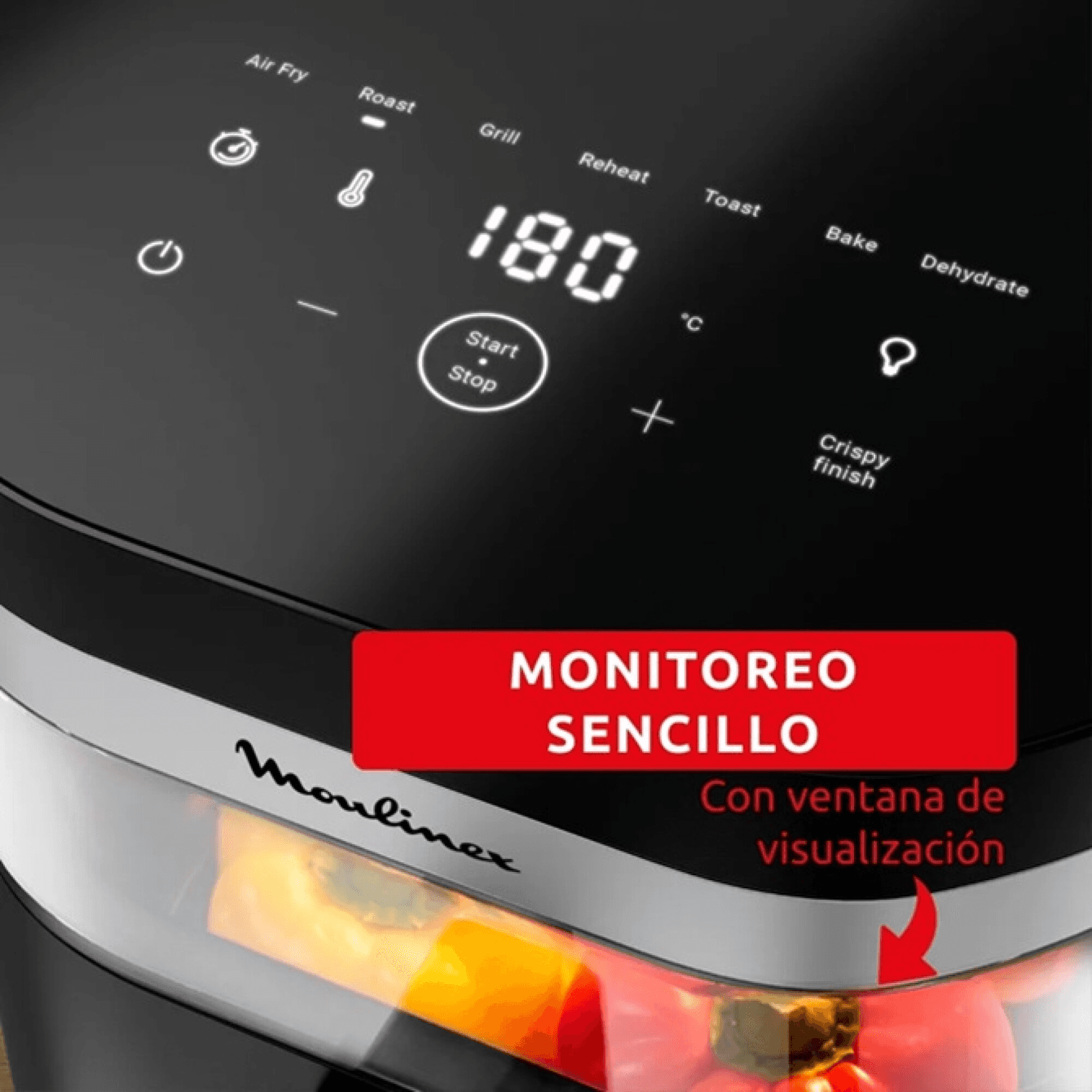 Panel táctil de la freidora de aire Moulinex EZ8328F0