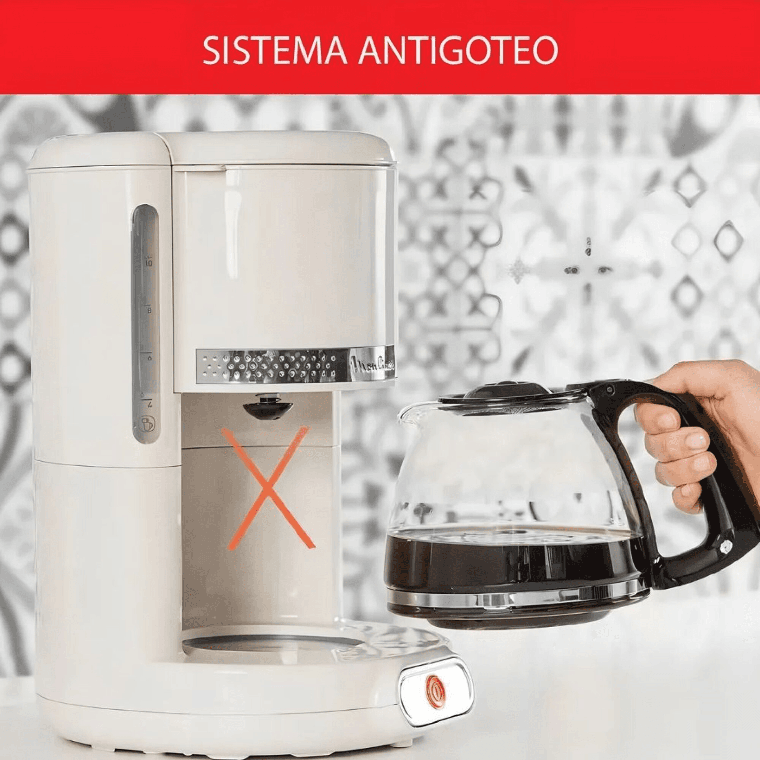 Cafetera Moulinex FG381A10 con sistema antigoteo