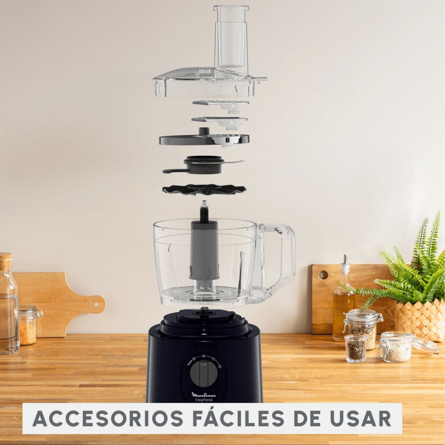 Accesorios desarmados de la multiprocesadora Moulinex FP247810