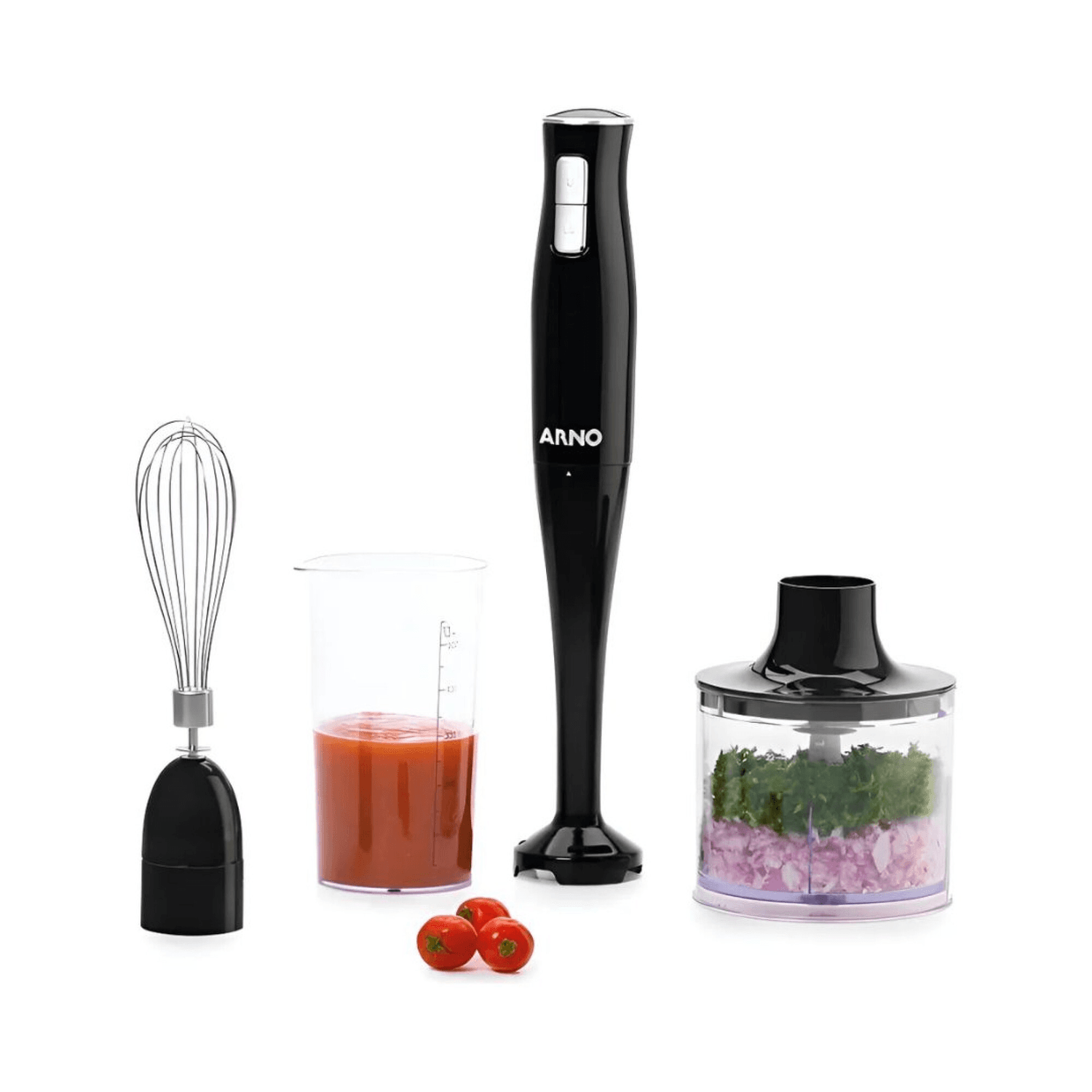 Mixer Arno HB2B38B2 negro con batidor, vaso medidor y mini procesador