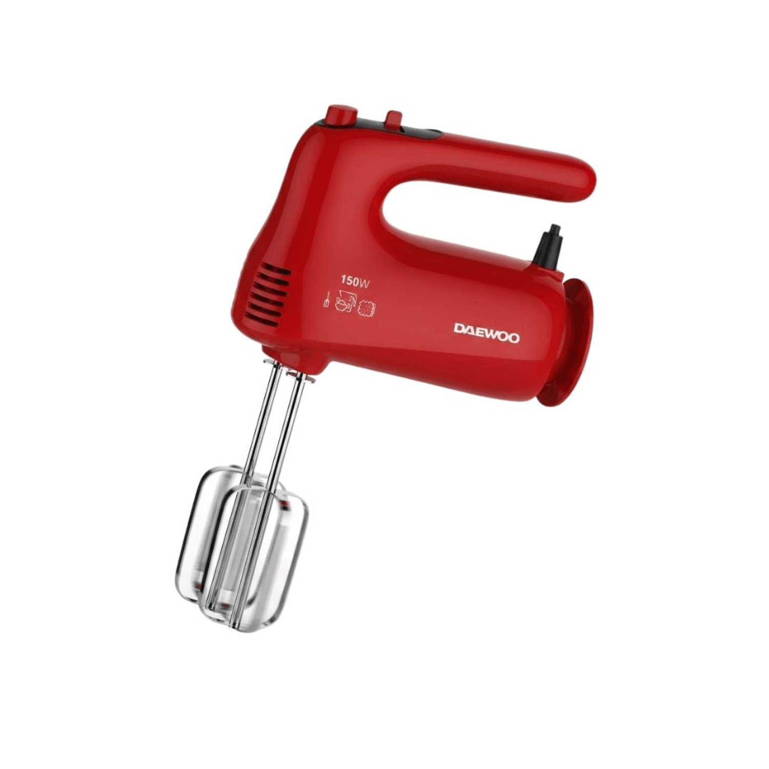 Batidora de mano roja Daewoo HM505RED con batidores de acero inoxidable