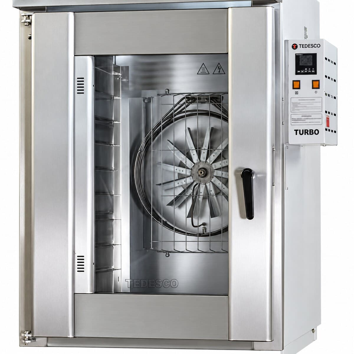 Puerta con visor y panel de control del horno Tedesco FTT-300G