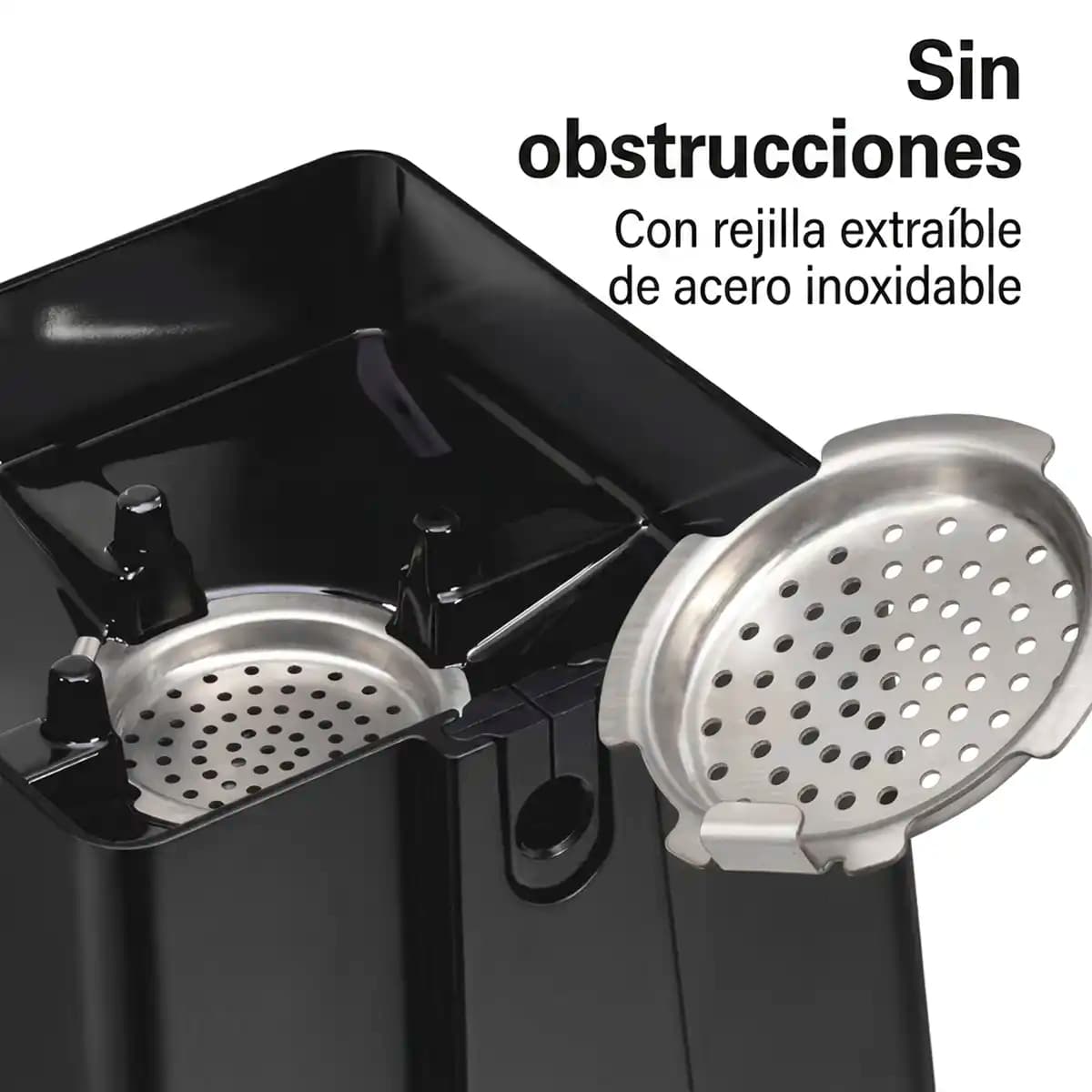 Rejilla de drenaje de acero inoxidable removible de la estación BCR200 de Hamilton Beach