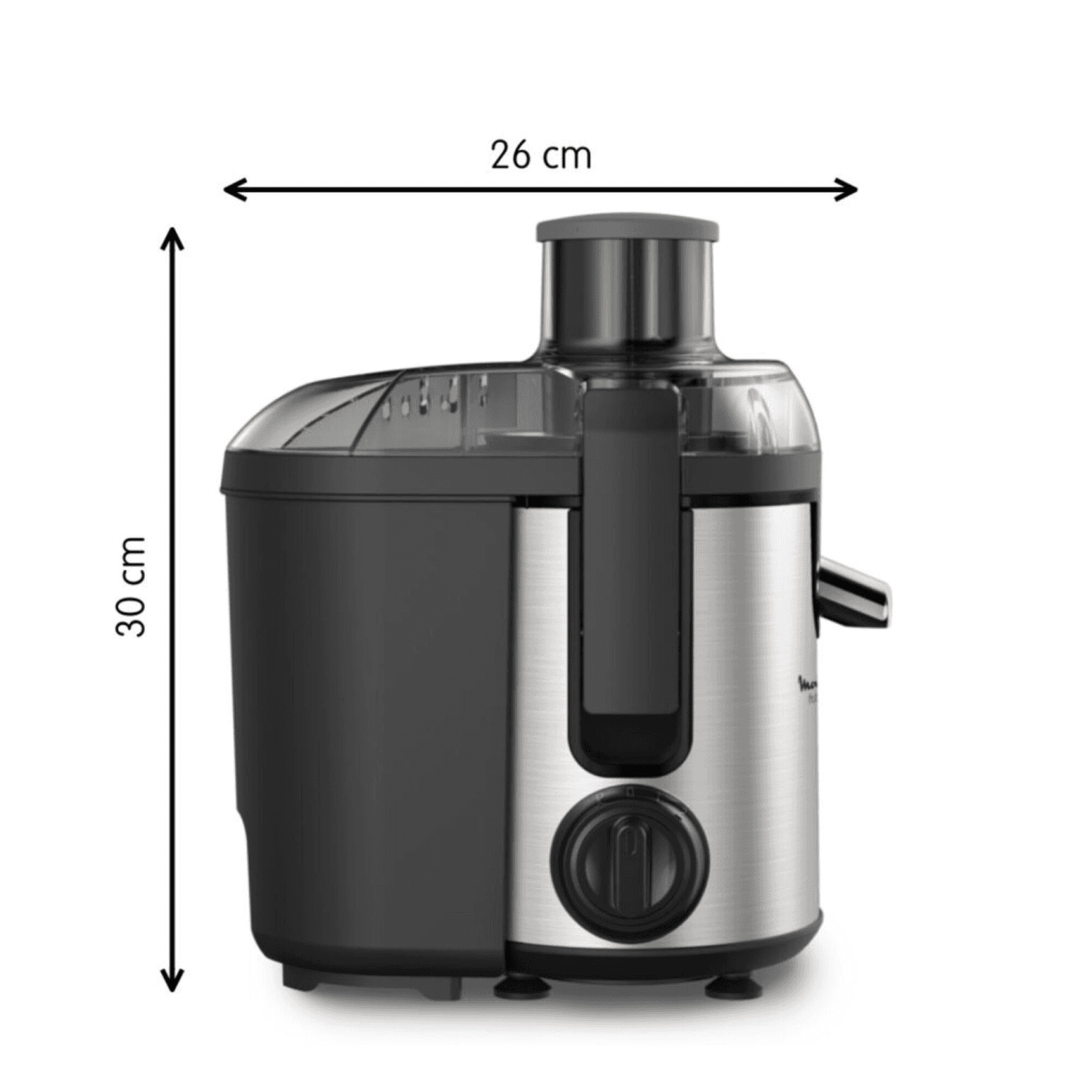 Juguera Moulinex Frutelia JU420D10 con sus medidas de ancho y alto