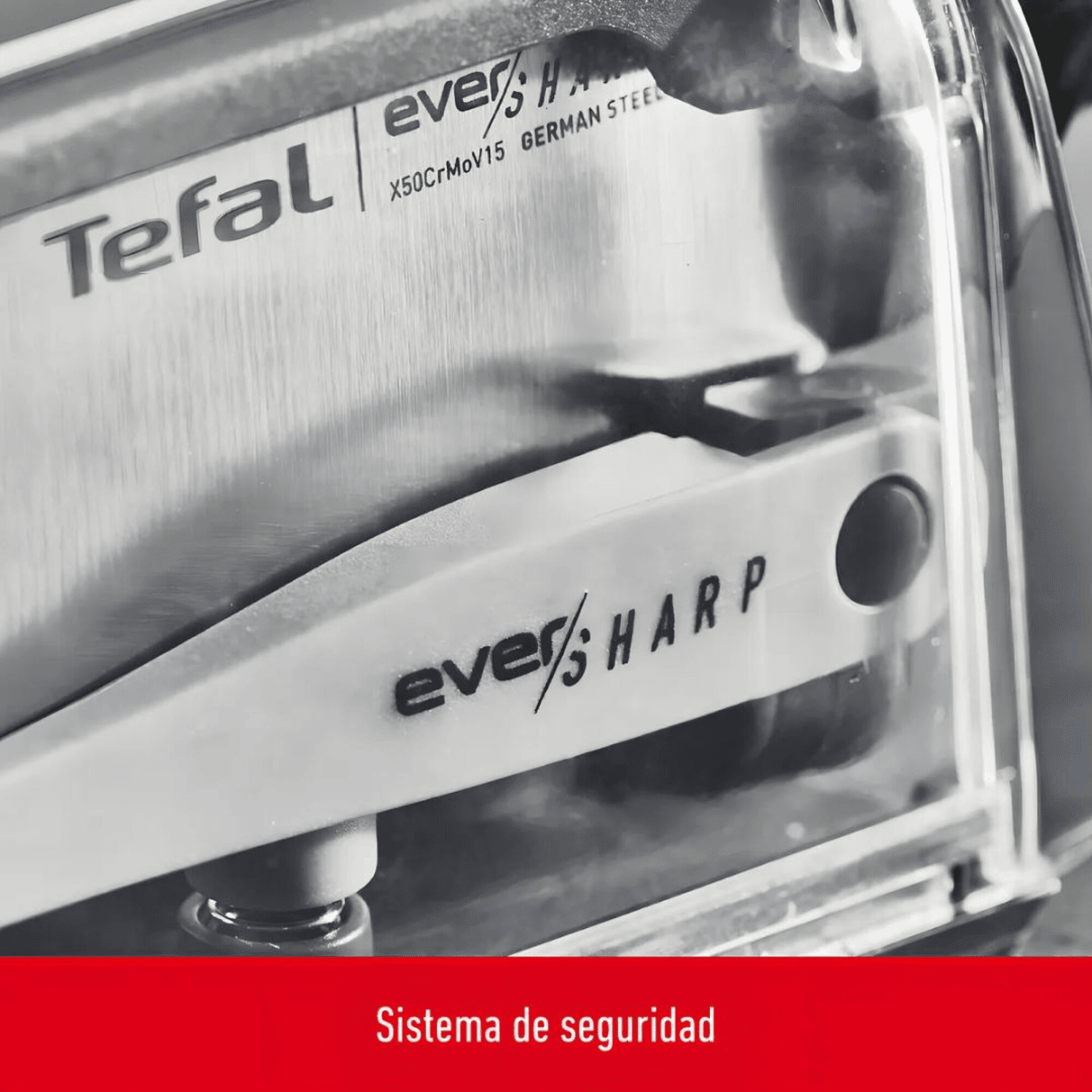 Sistema de seguridad de la funda del cuchillo Tefal Eversharp