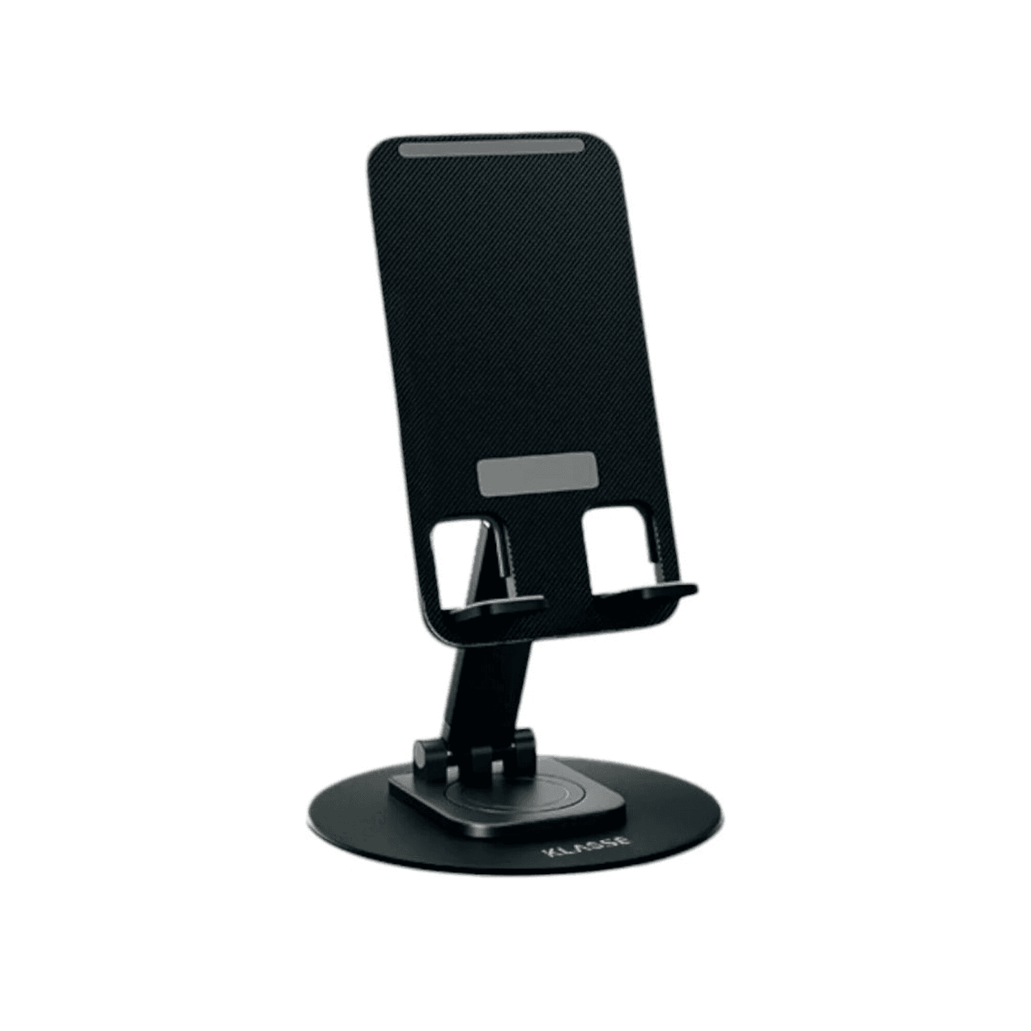 Soporte plegable para celular y tablet Klasse KS1902 sobre fondo blanco