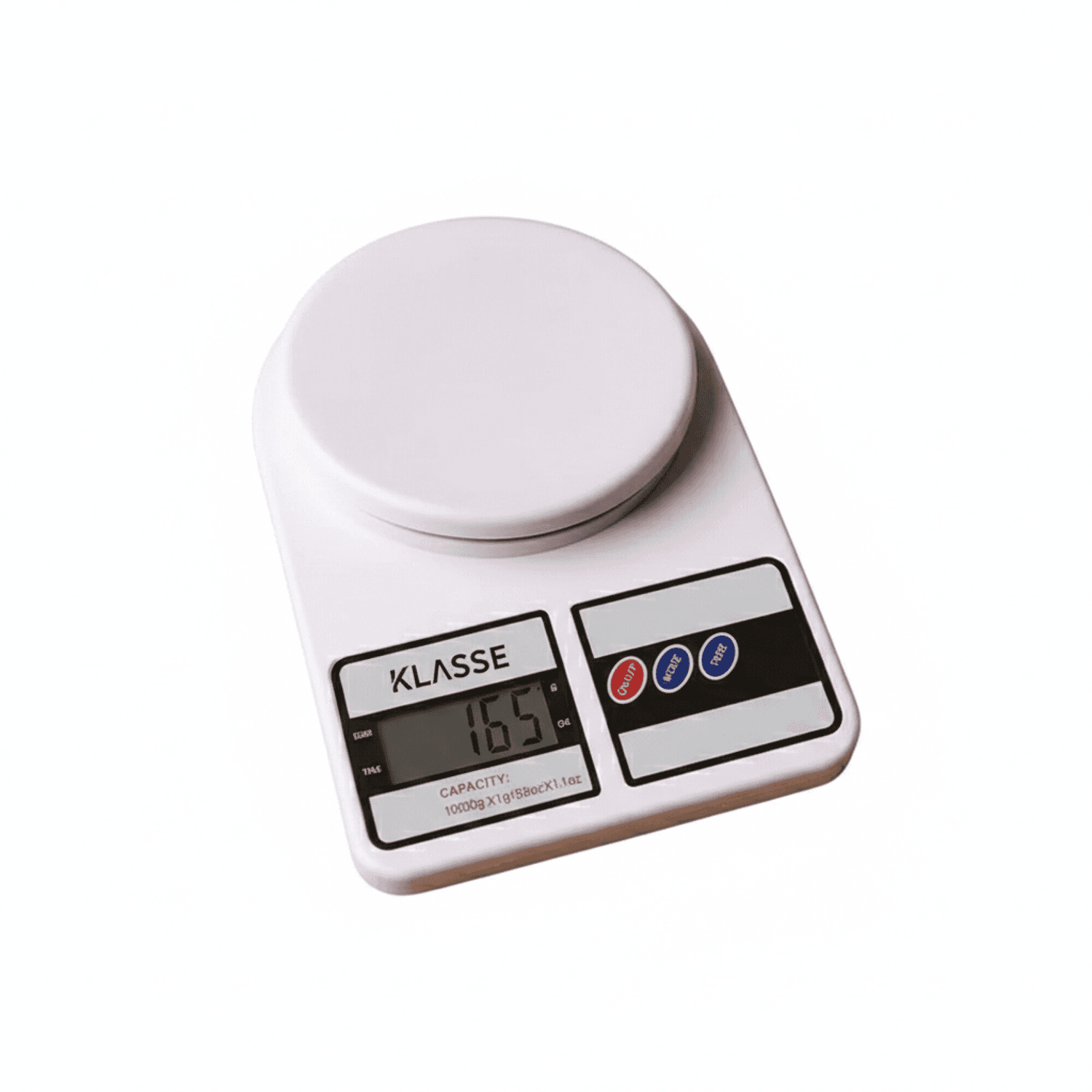 Balanza de cocina digital Klasse KS2001 blanca con pantalla LCD