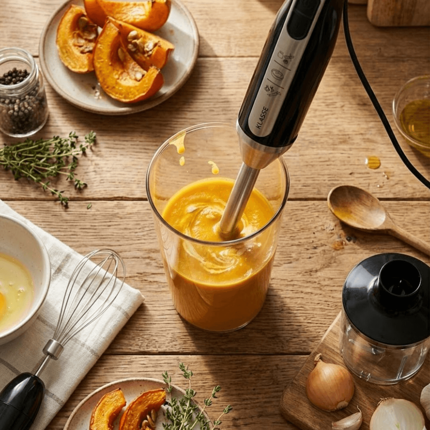 Mixer Klasse KS2500 preparando una crema de calabaza