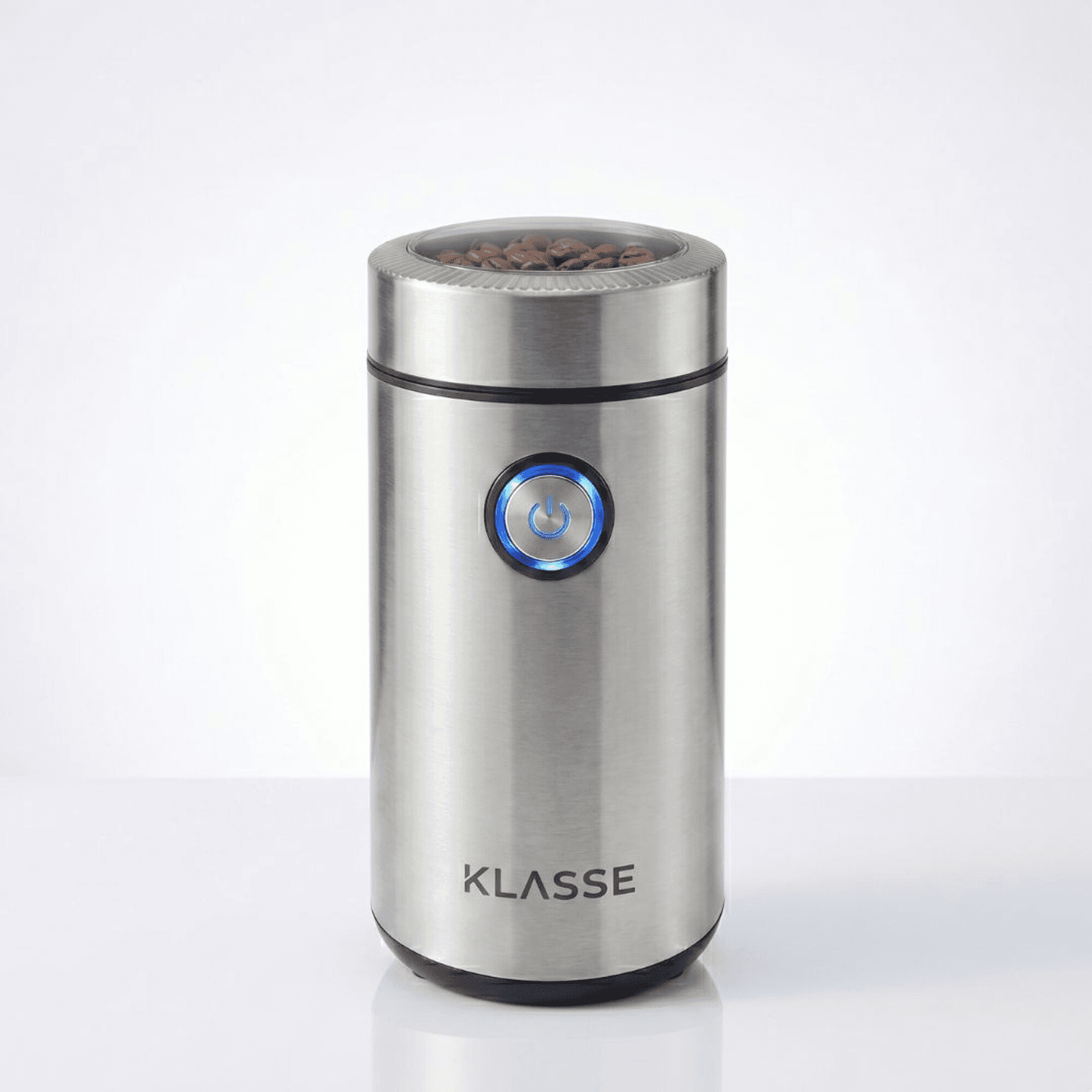 Molinillo de café eléctrico Klasse KS2700 de acero inoxidable con botón con luz LED
