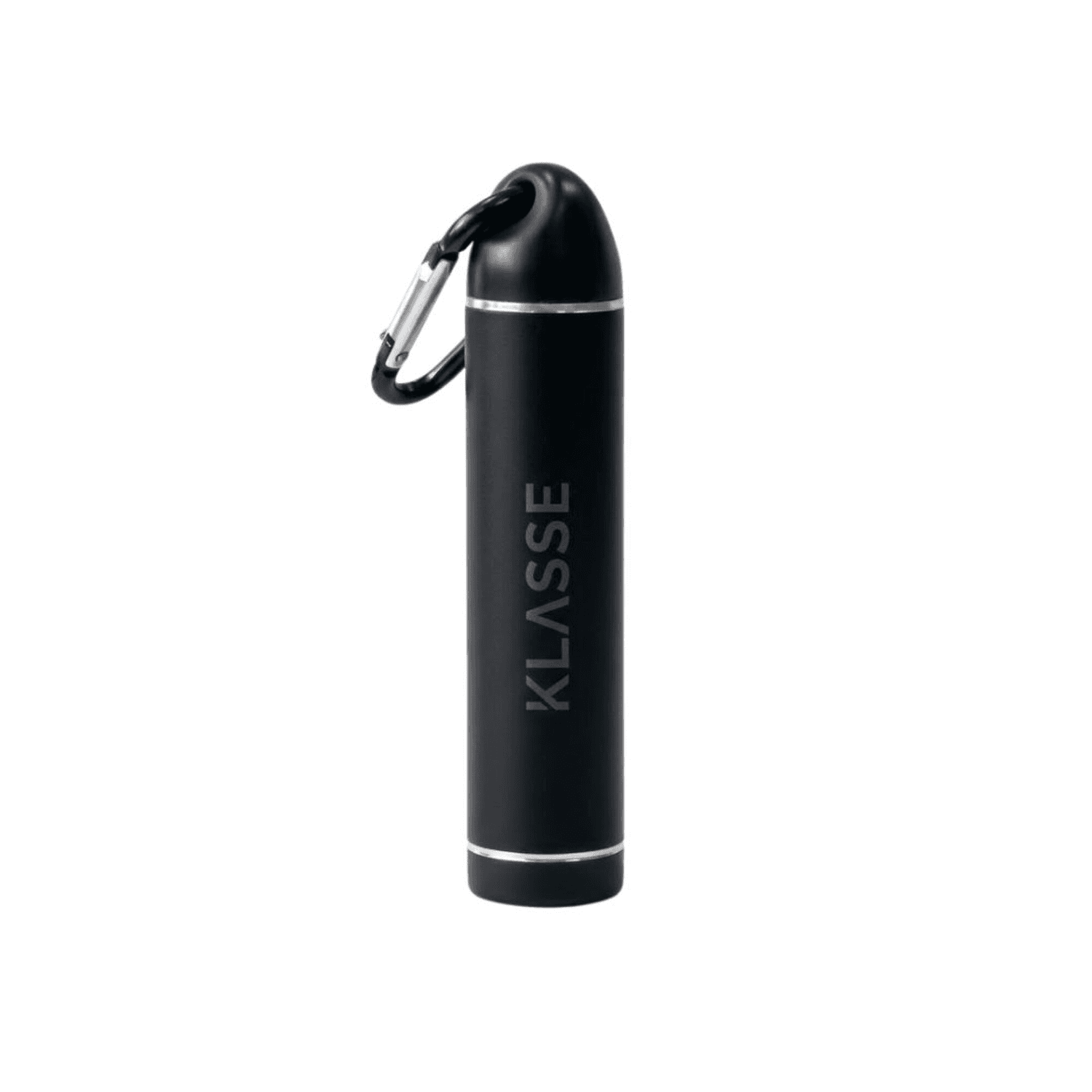 Power bank Klasse KS3100 de 2200 mAh con llavero sobre fondo blanco