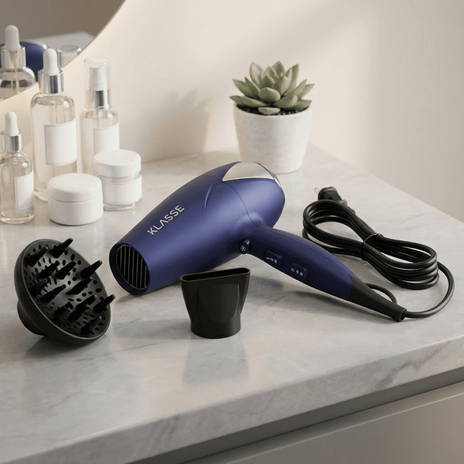 Secador de pelo Klasse KS3204 con sus accesorios