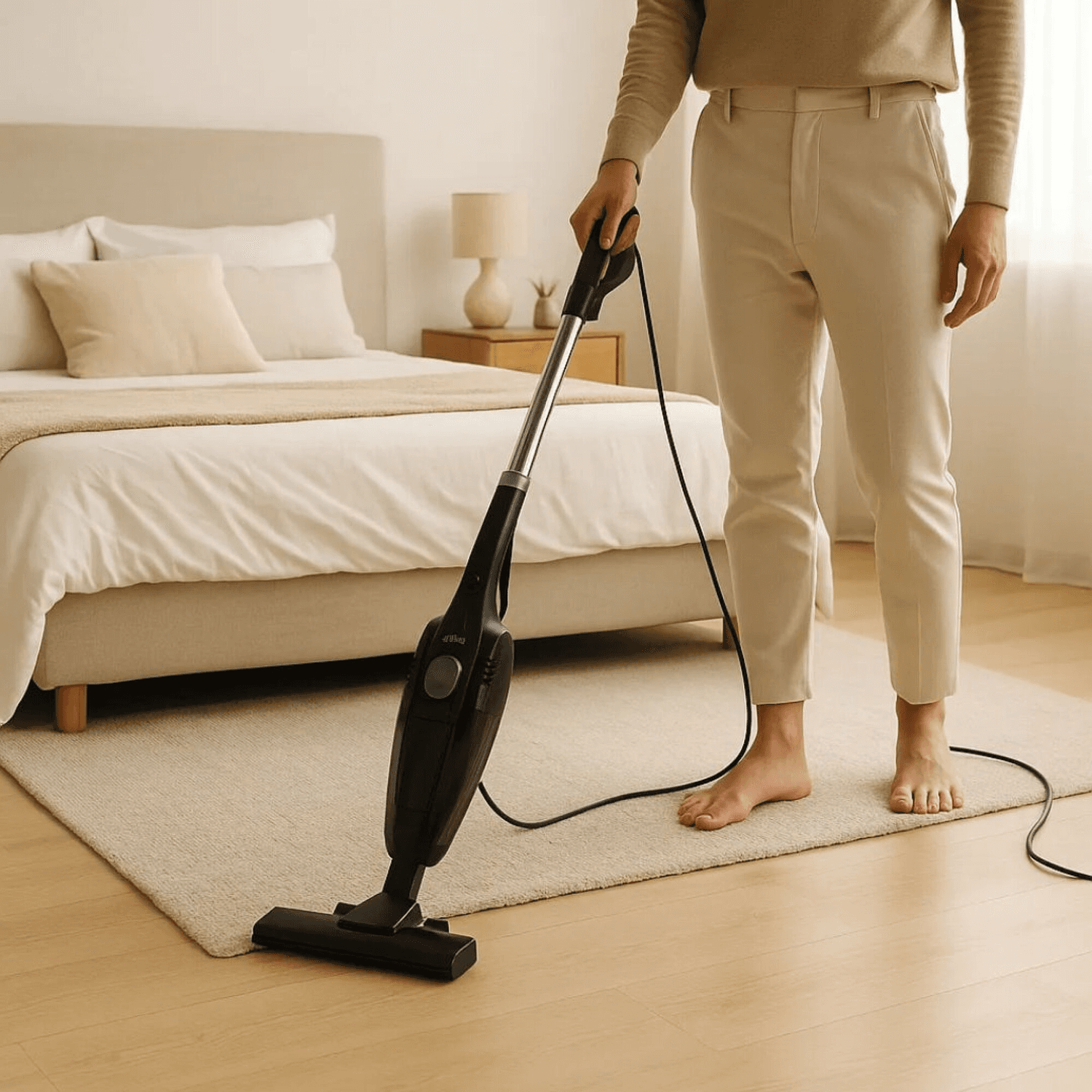 Aspiradora Klasse KS4001BK limpiando una alfombra