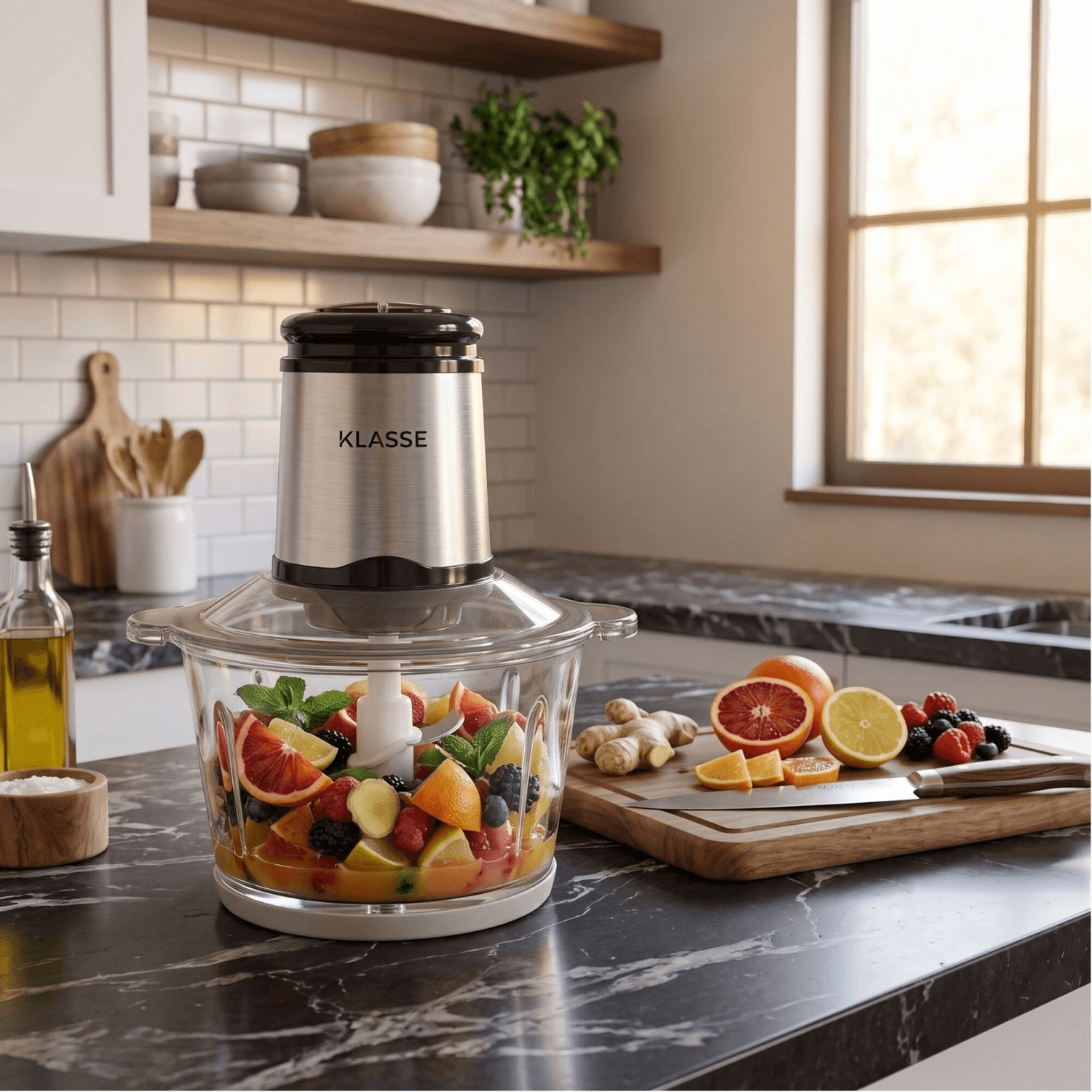 Picadora Klasse KS4100 con frutas picadas