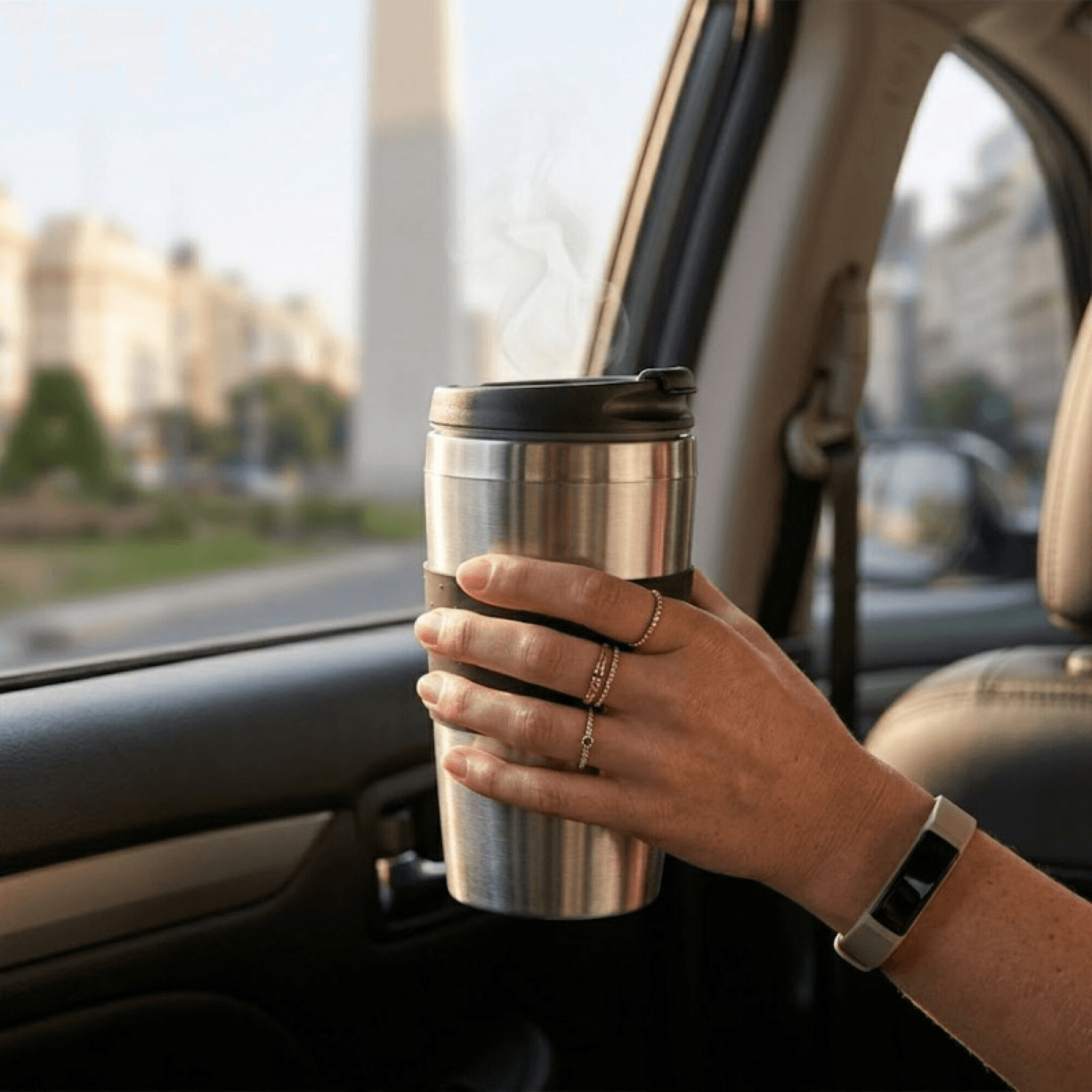 Jarro portátil de la cafetera Klasse KS6001 en el auto