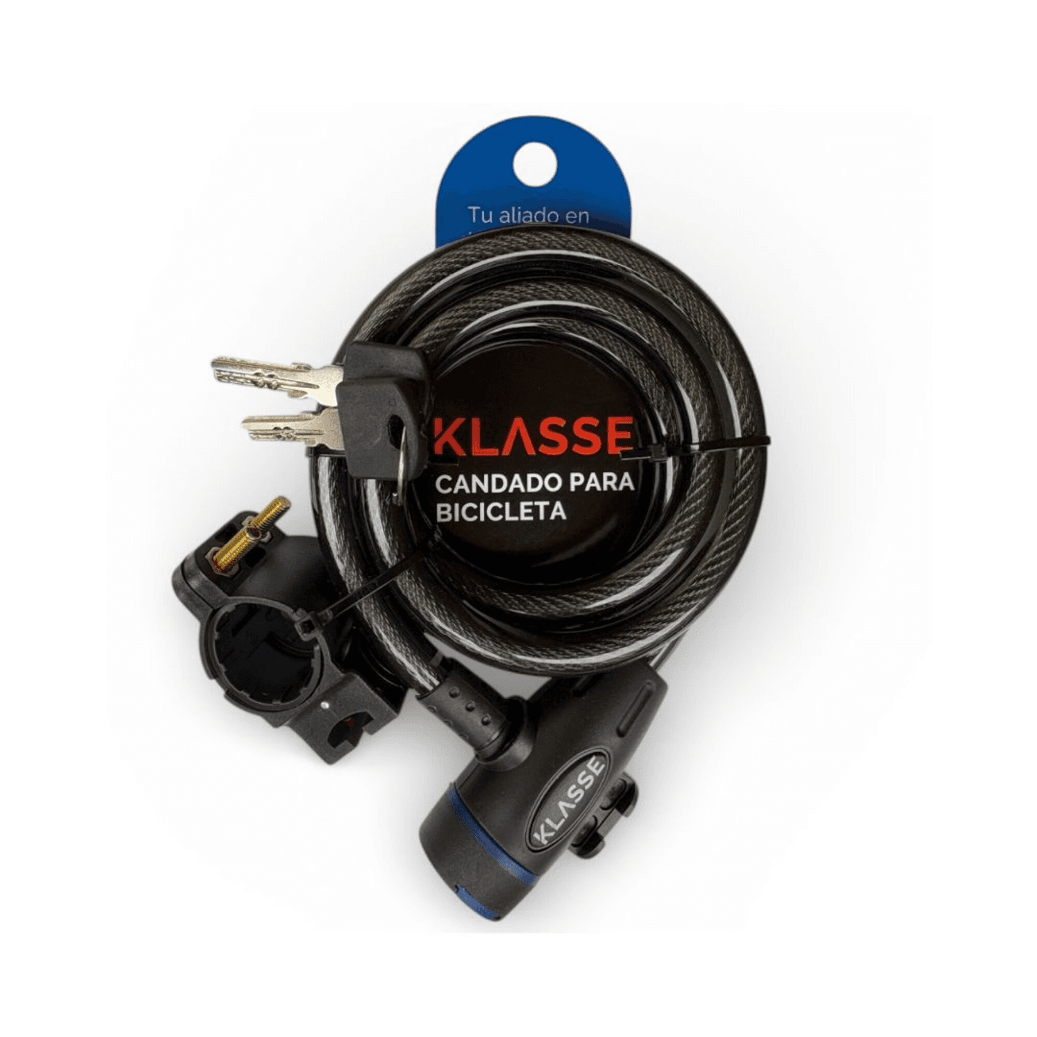 Candado de cable para bicicleta Klasse KS7702 con etiqueta