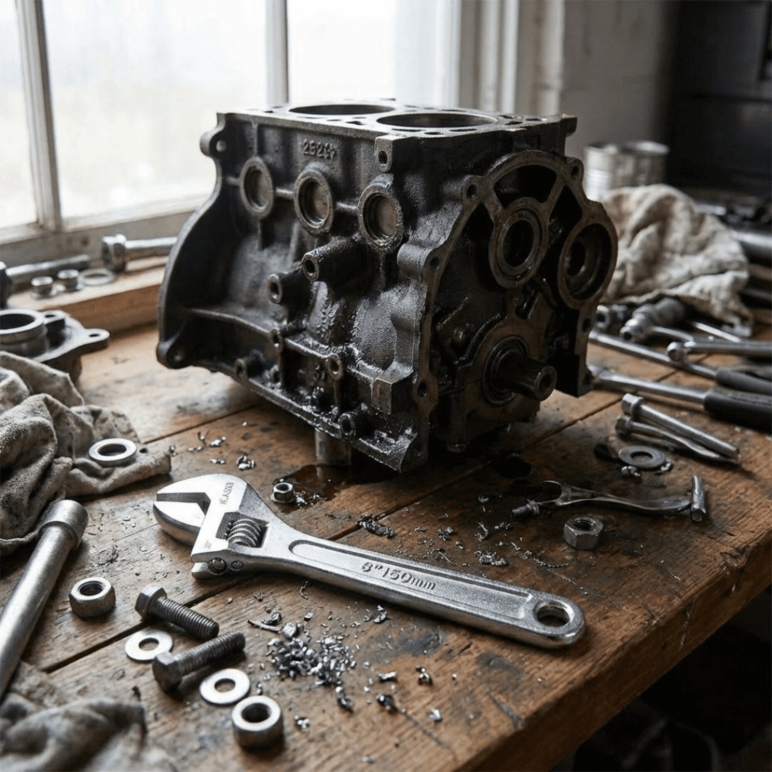 Llave ajustable Klasse KS7704 sobre una mesa de taller