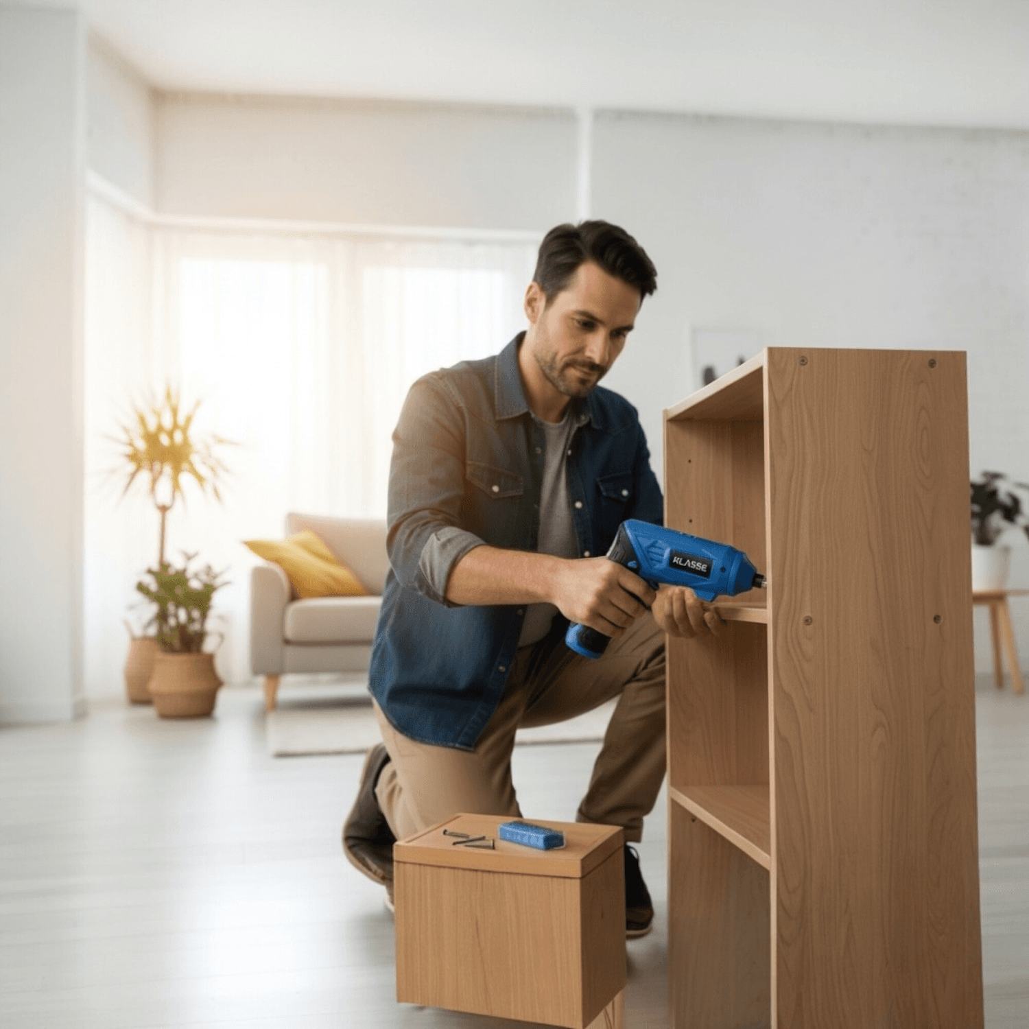Armado de un mueble con el atornillador Klasse KS7708