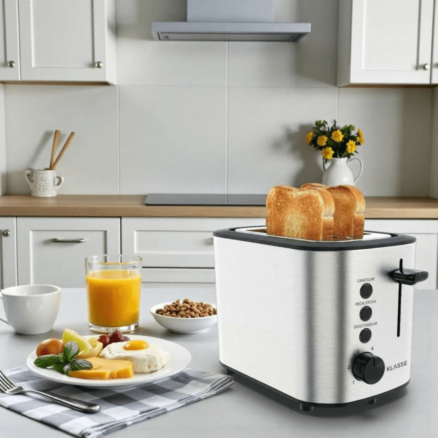Tostadora Klasse KS8002 con tostadas y desayuno