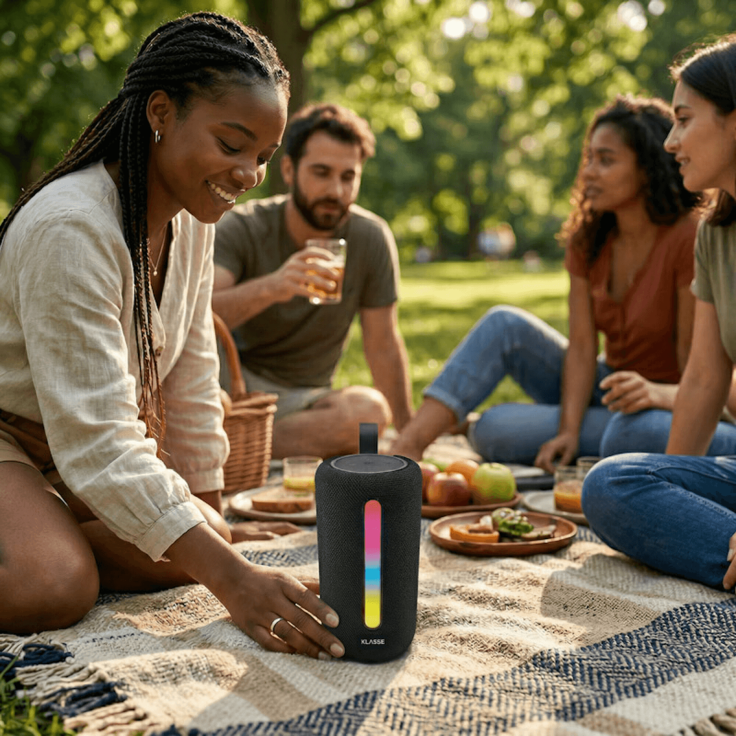 Parlante Klasse KS9004 en un picnic