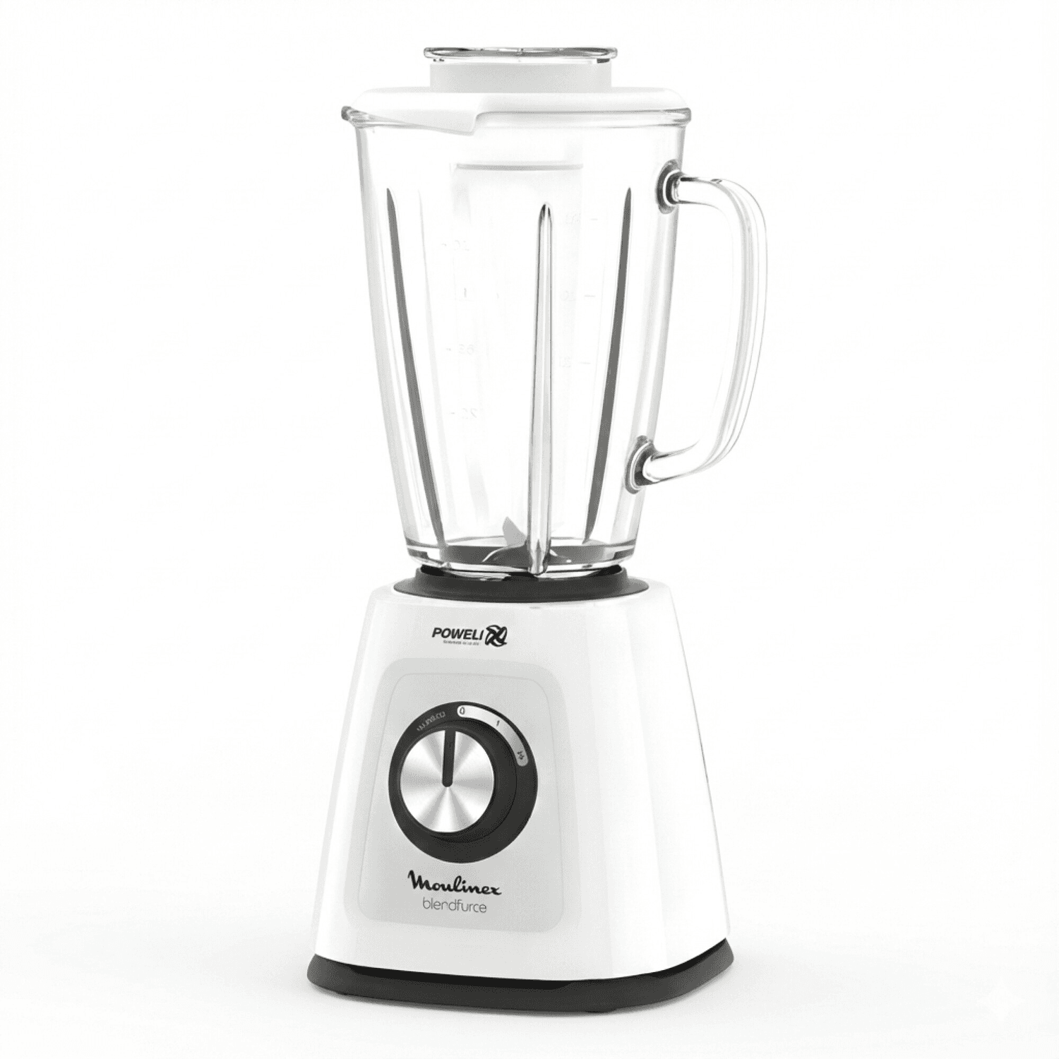Licuadora Moulinex Blendforce LM435110 blanca con jarra de vidrio