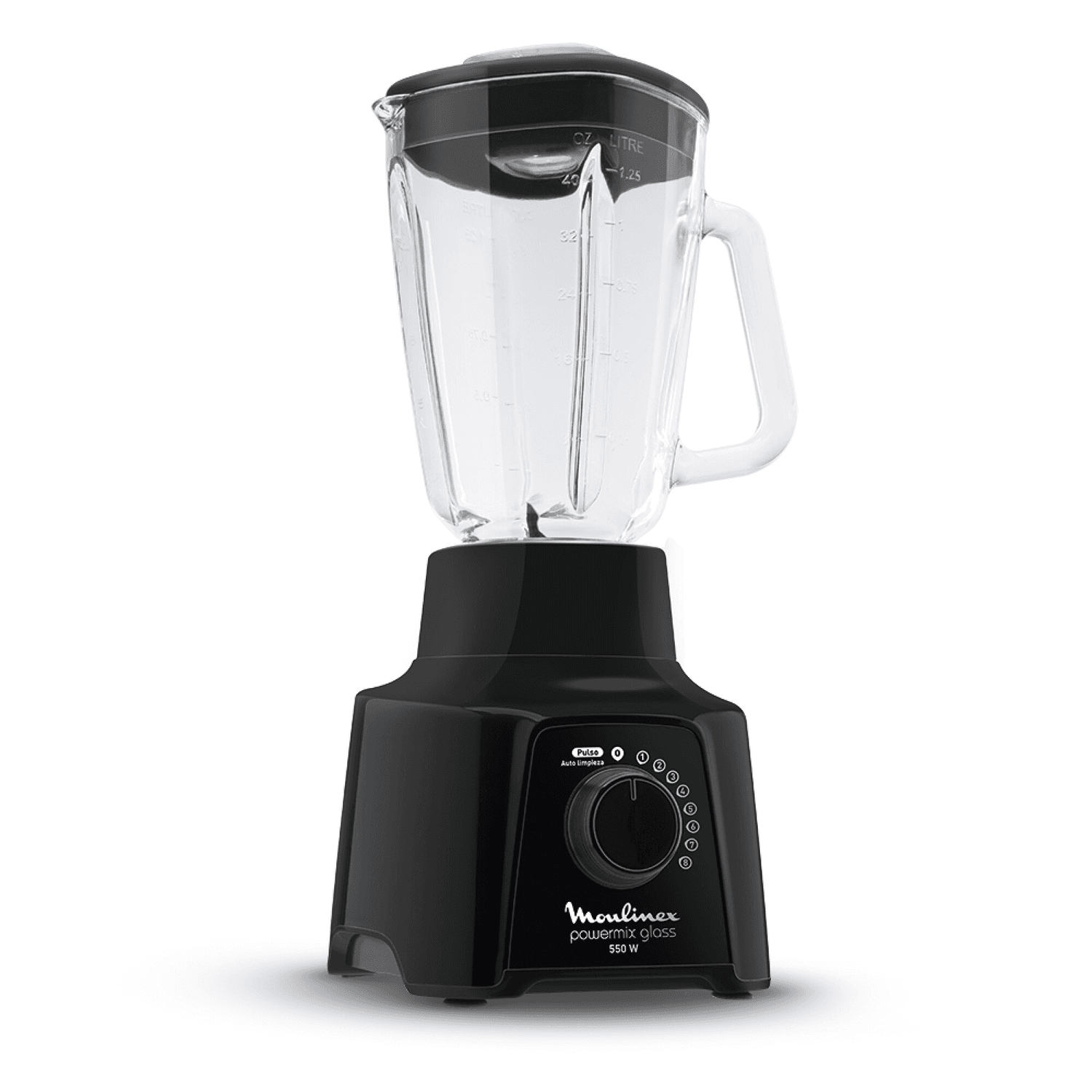 Licuadora Moulinex Powermix LN289855 negra con jarra de vidrio