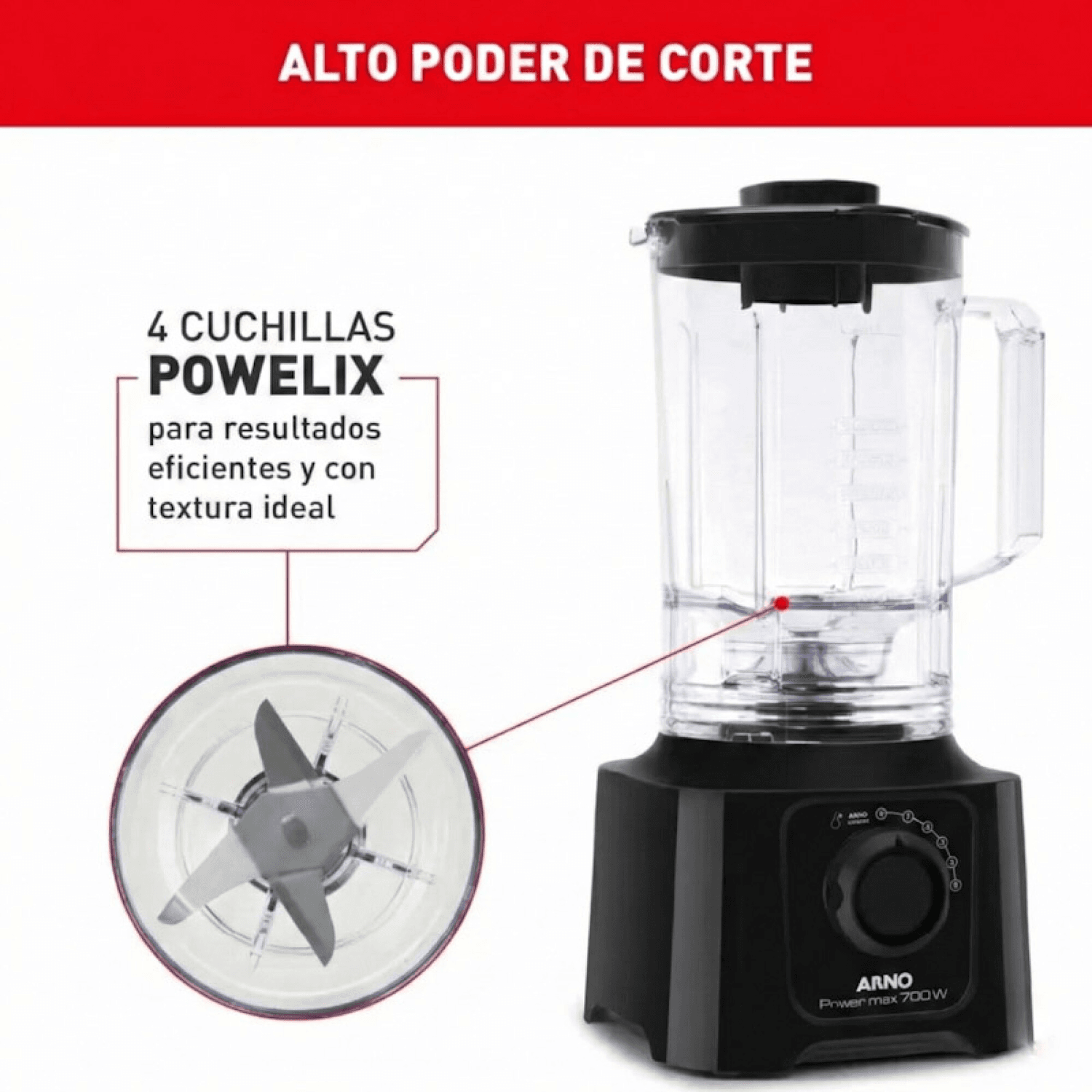 Cuchillas Powelix de la licuadora Arno Power Max LN5508B2