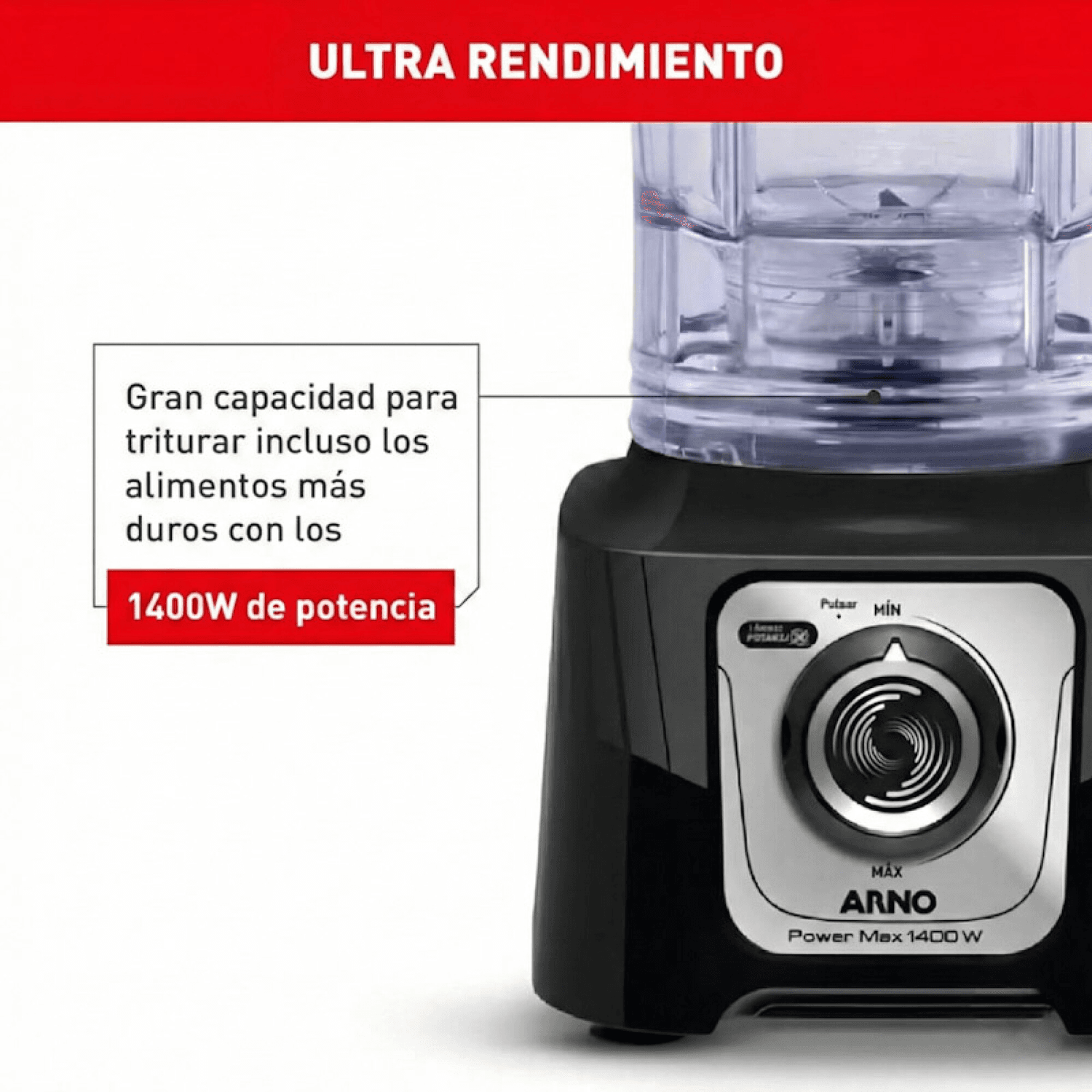 Perilla de velocidad de la licuadora Arno Power Max 1400 W