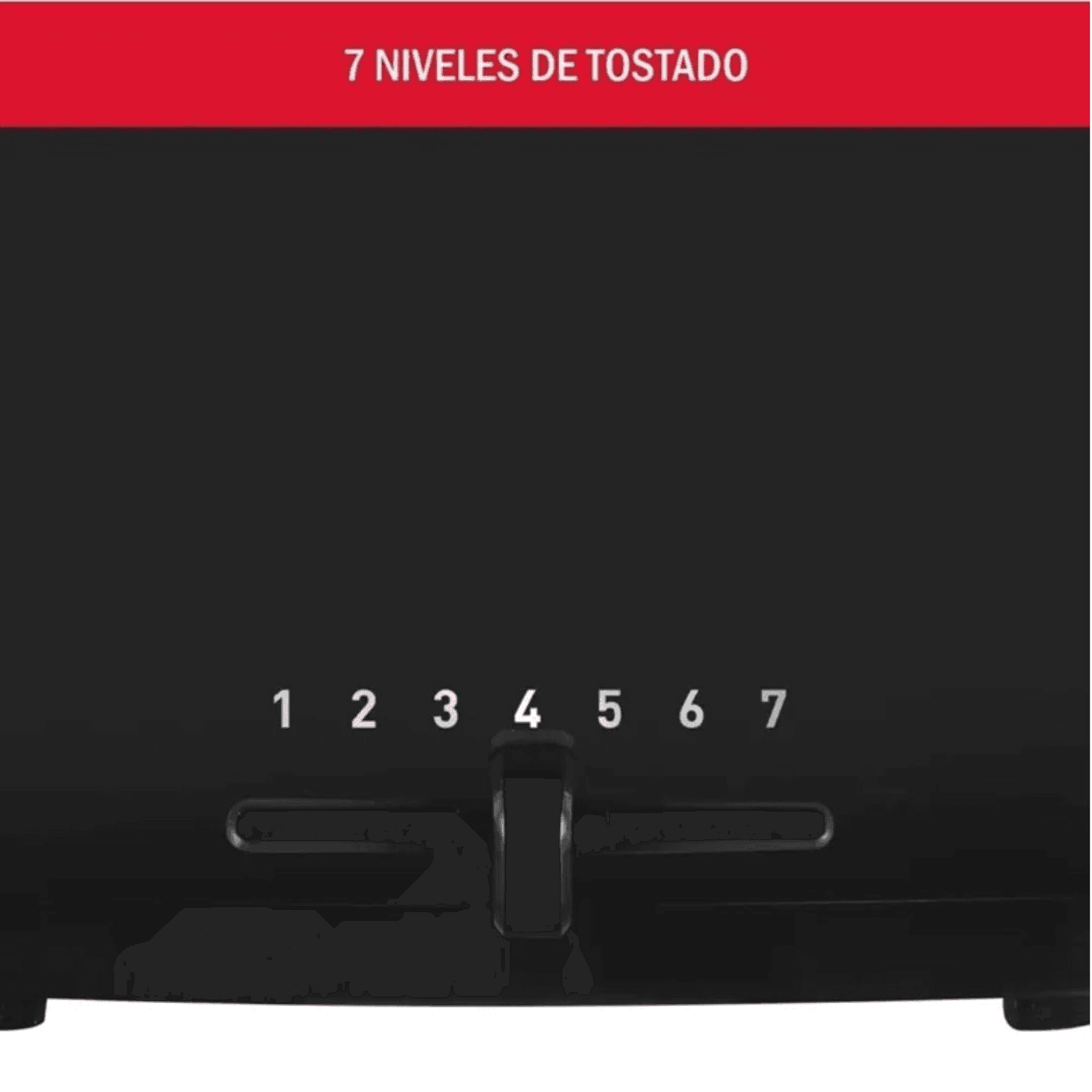 Selector de 7 niveles de la tostadora Moulinex LT1A1858