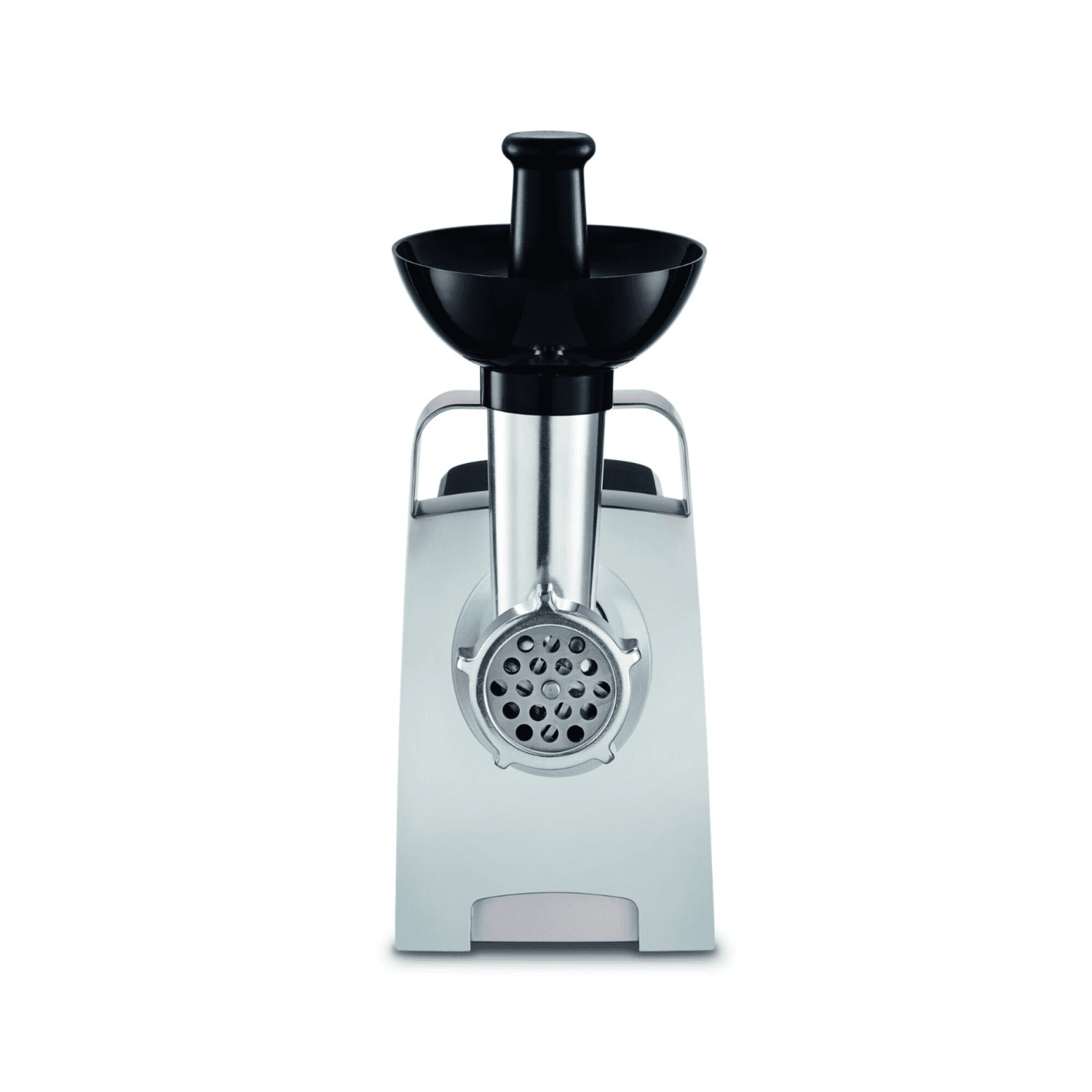 Frente de la picadora de carne Moulinex HV1 con la rejilla