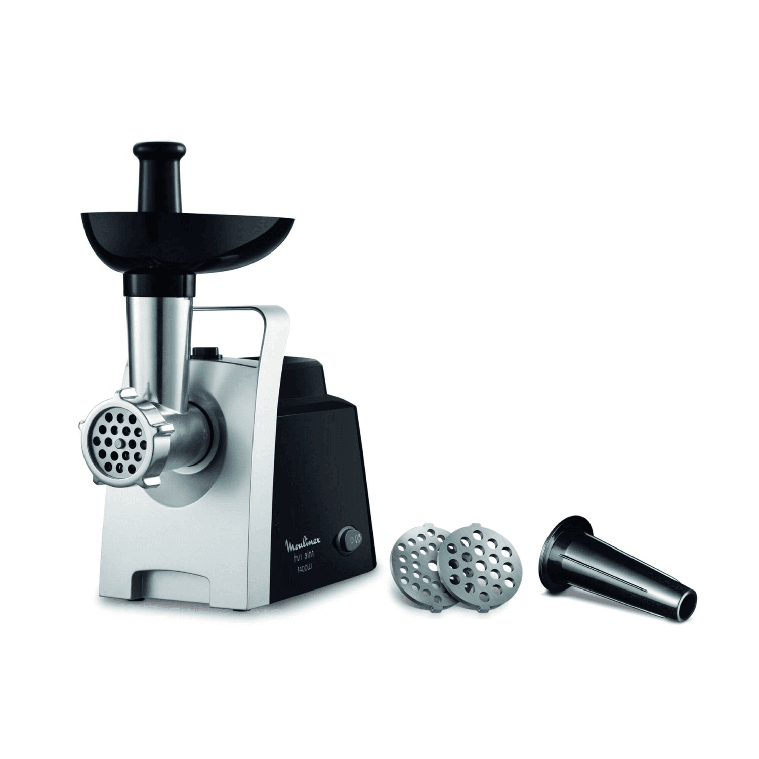 Picadora de carne Moulinex HV1 con dos rejillas y accesorio para salchichas