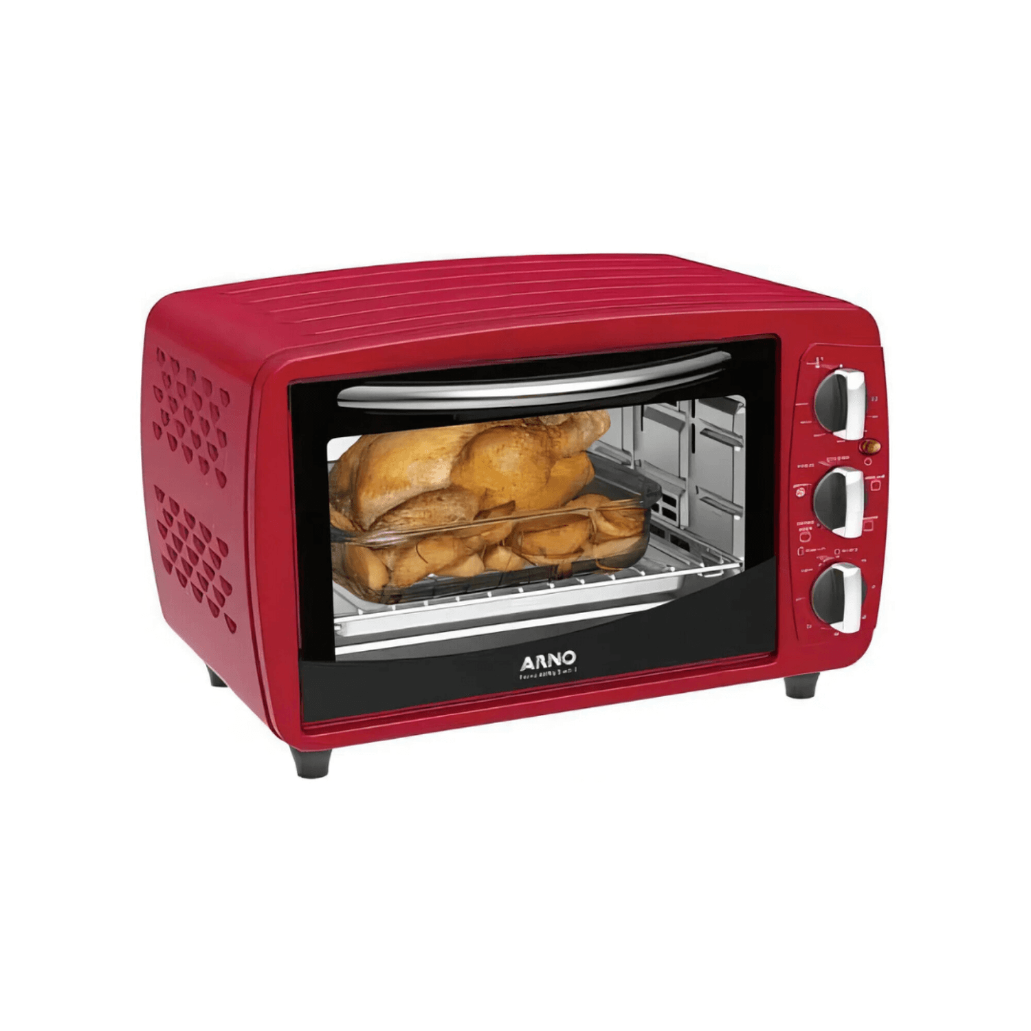 Horno Arno OF32B5B2 con un pollo asado en su interior