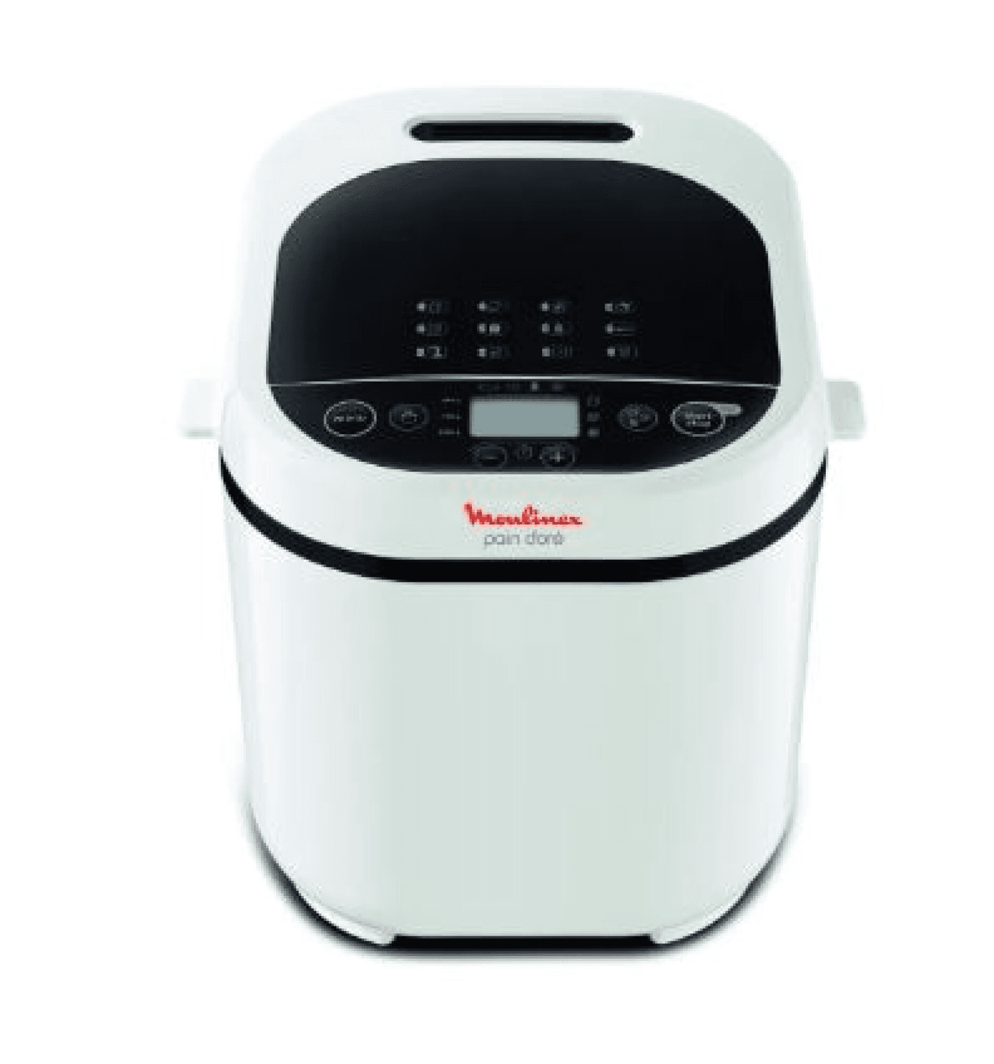 Panificadora Moulinex Pain Doré OW210130 blanca con panel de control