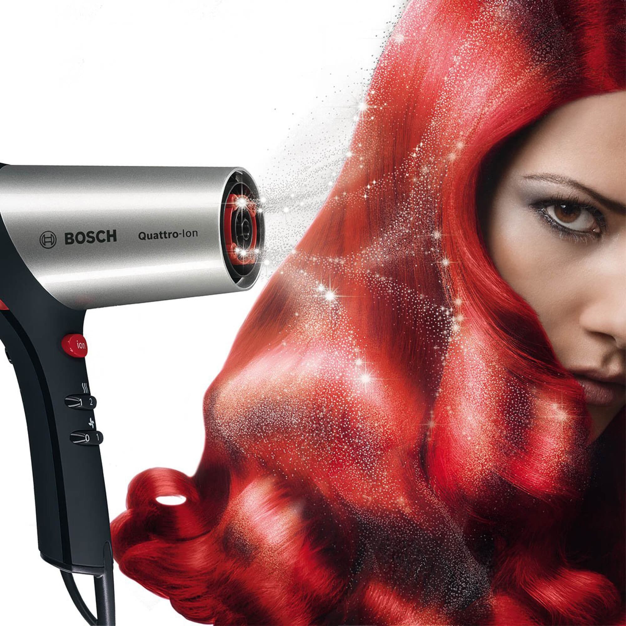 Secador de pelo Bosch PHD5767 Quattro-Ion en uso