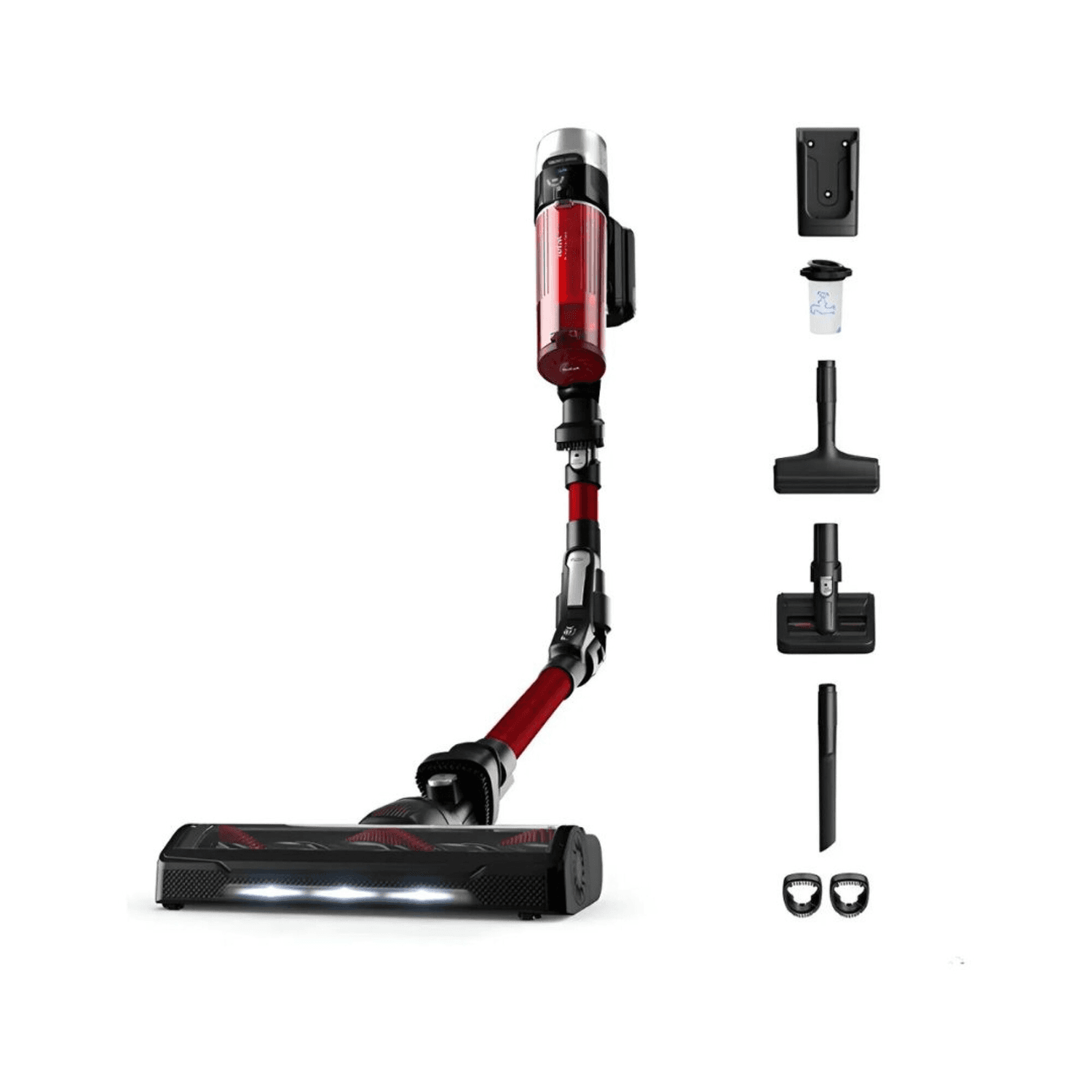 Aspiradora stick Rowenta Animal Parquet RH2087WO bordó con sus accesorios