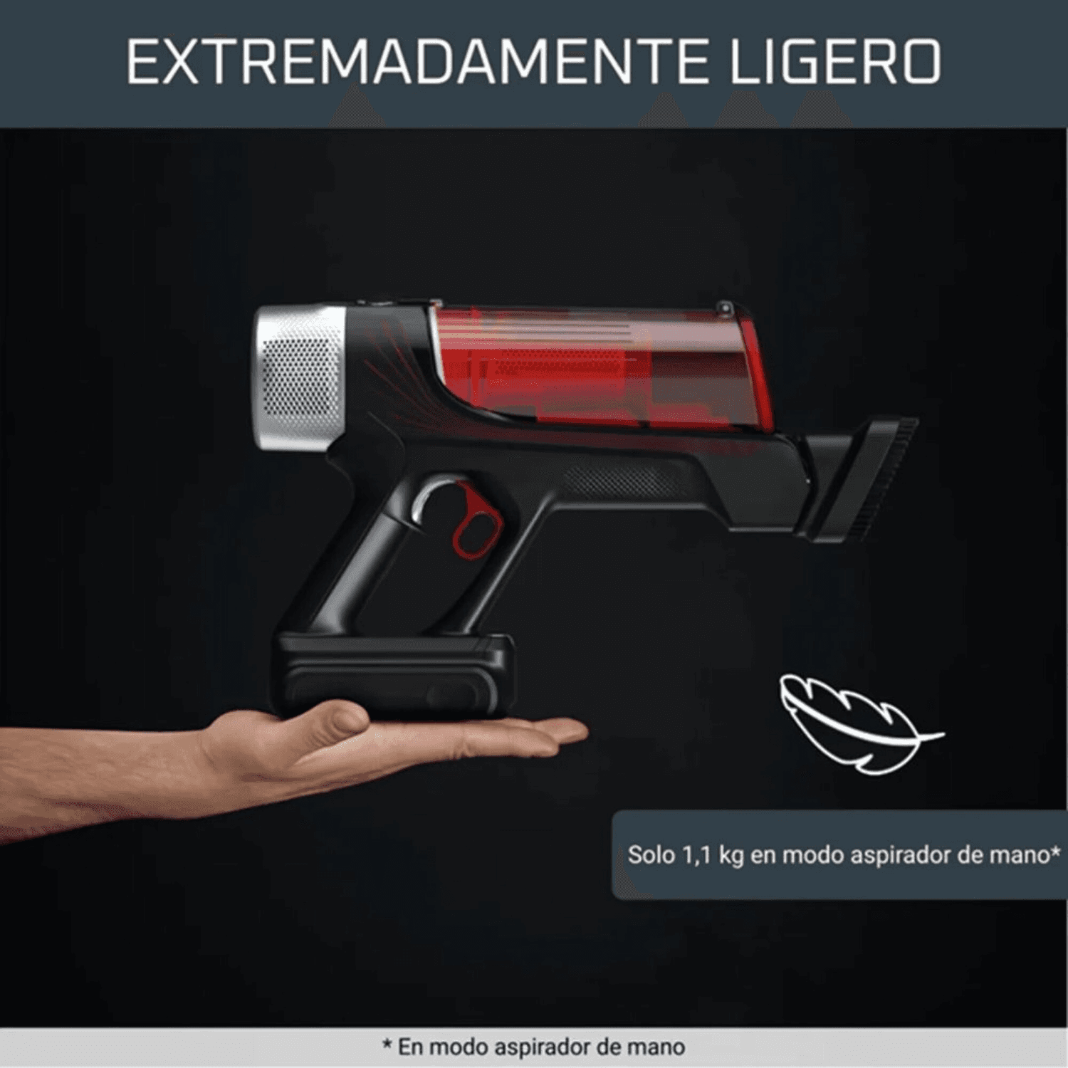 Aspiradora Rowenta RH2087WO usada como aspiradora de mano