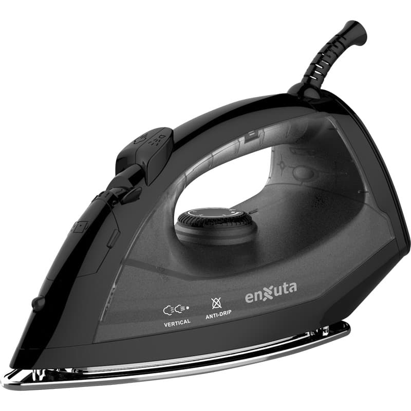 Plancha a vapor Enxuta SDAENXP284 negra con base de acero inoxidable