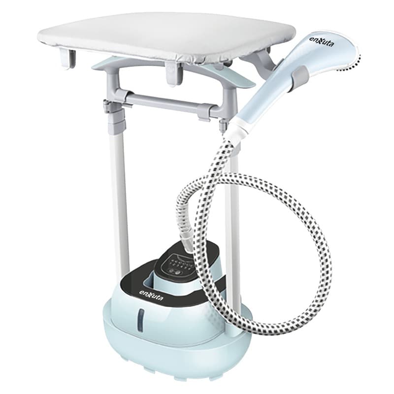 Plancha a vapor vertical Enxuta SDAENXPVD92 con soporte, percha y superficie de planchado