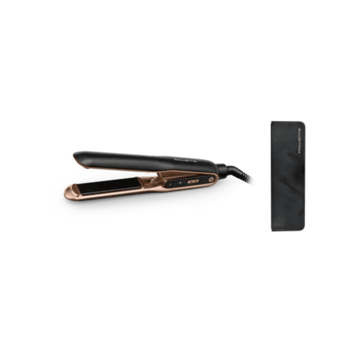 Planchita de pelo Rowenta SF8120F0 negra con funda