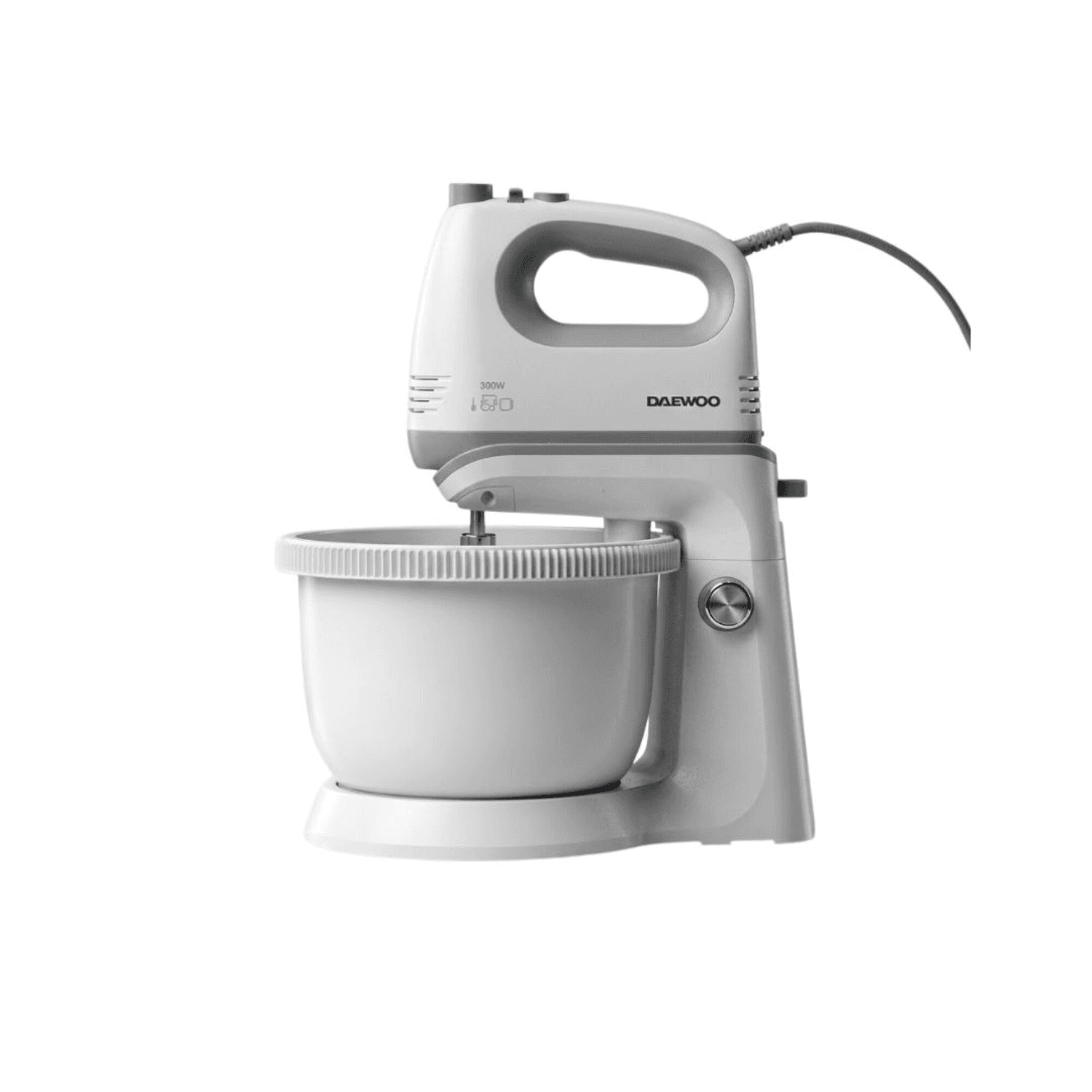 Batidora blanca Daewoo SM3522 con bowl giratorio de 3,4 L