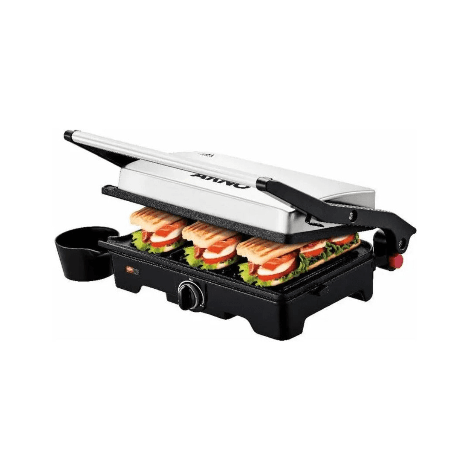 Parrilla Arno SW332DB1 abierta con sándwiches
