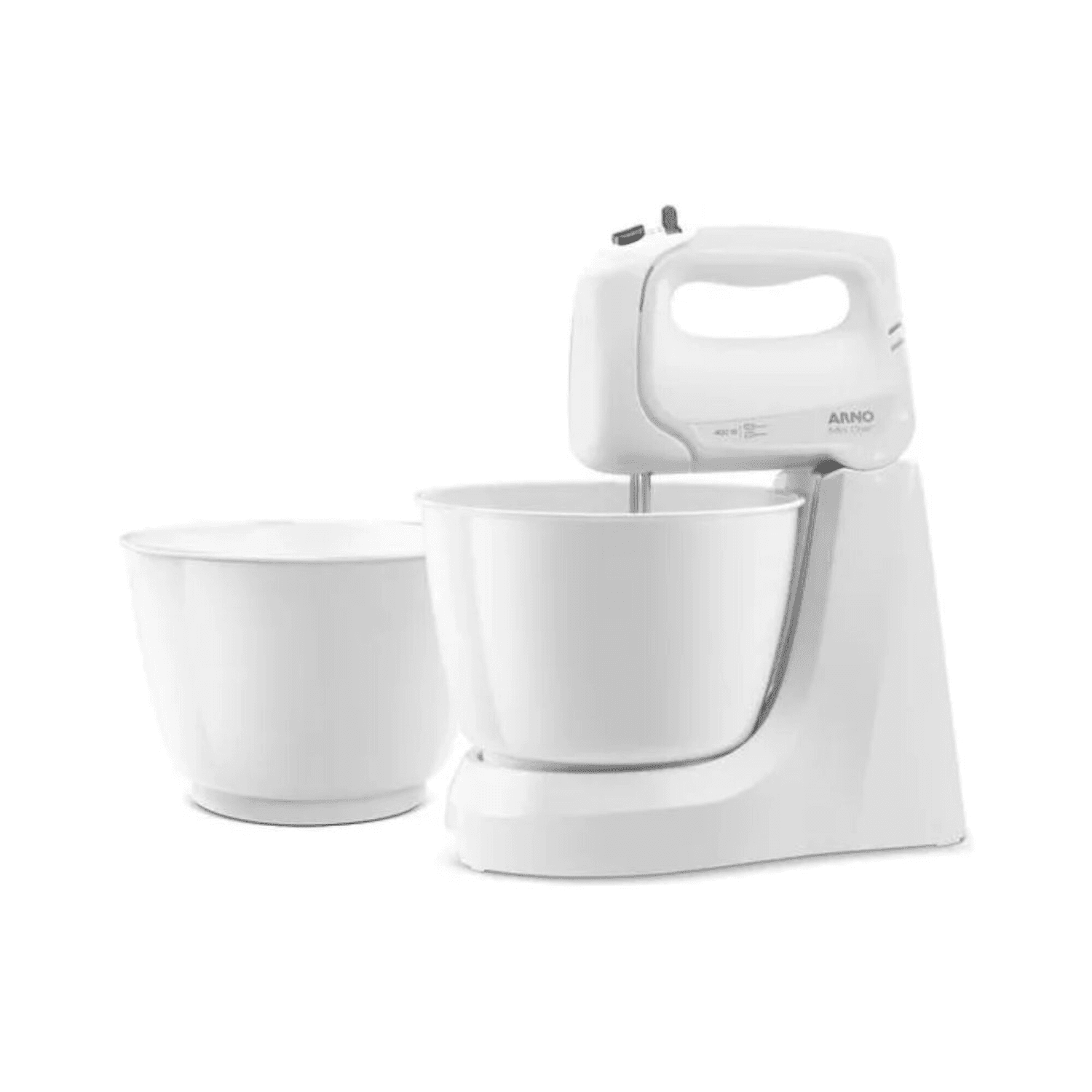 Batidora blanca Arno SX1611B2 con pedestal y dos bowls de 4 L