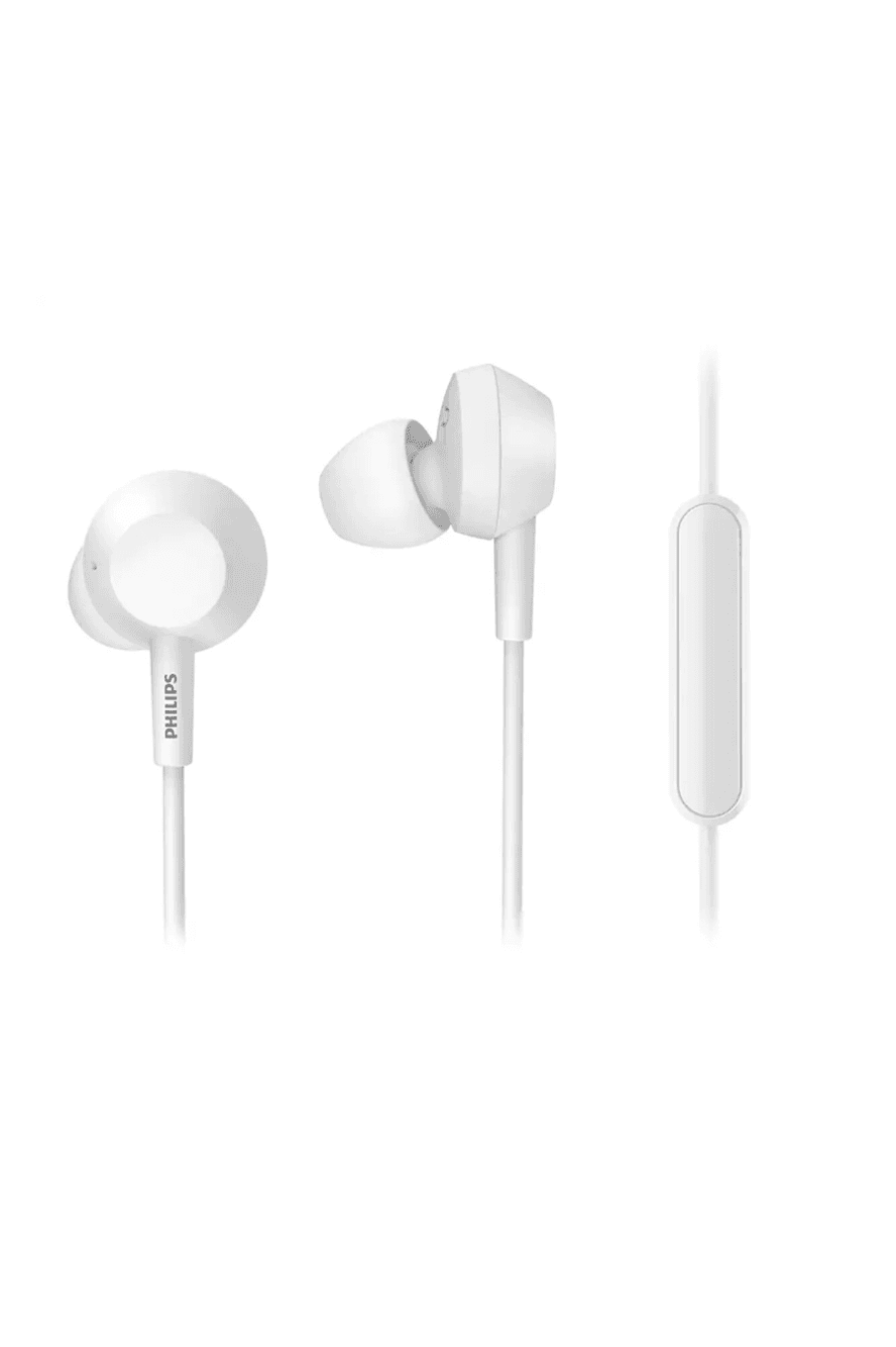Auriculares Philips TAE4105WT/00 con control remoto en el cable